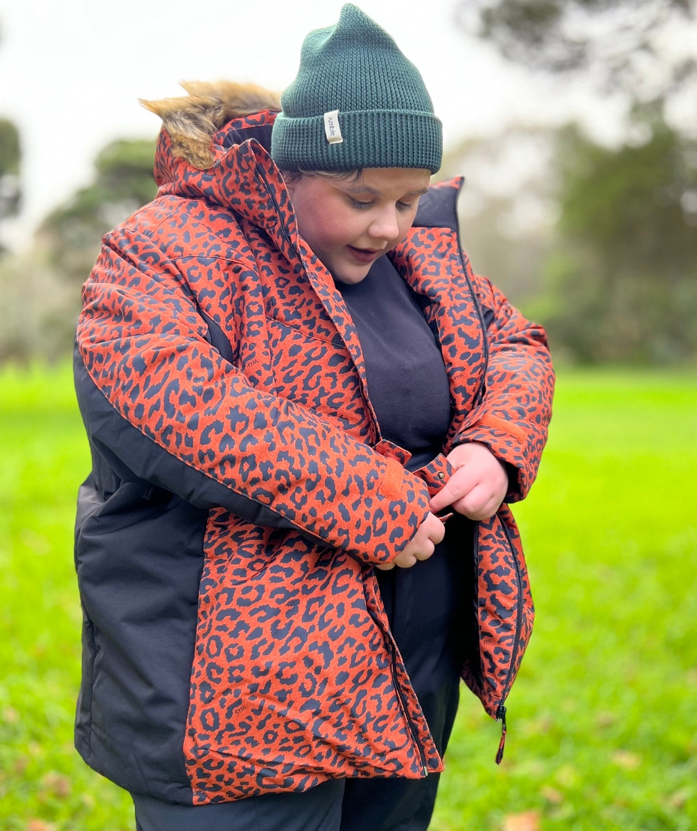 CLEARANCE - XTM Perisher Womens Plus Size Jacket Leopard sizes 18 -22