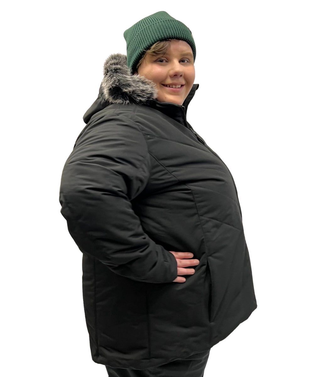 XTM Poland Womens Plus Size Ski Jacket Black Size 26-30