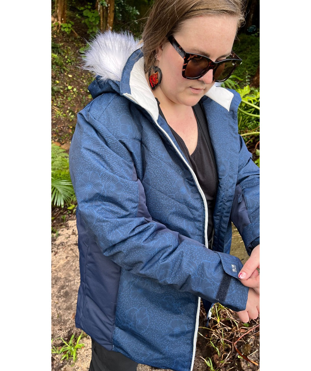 XTM Poland Ski Jacket Navy Floral Sizes 22 - 30