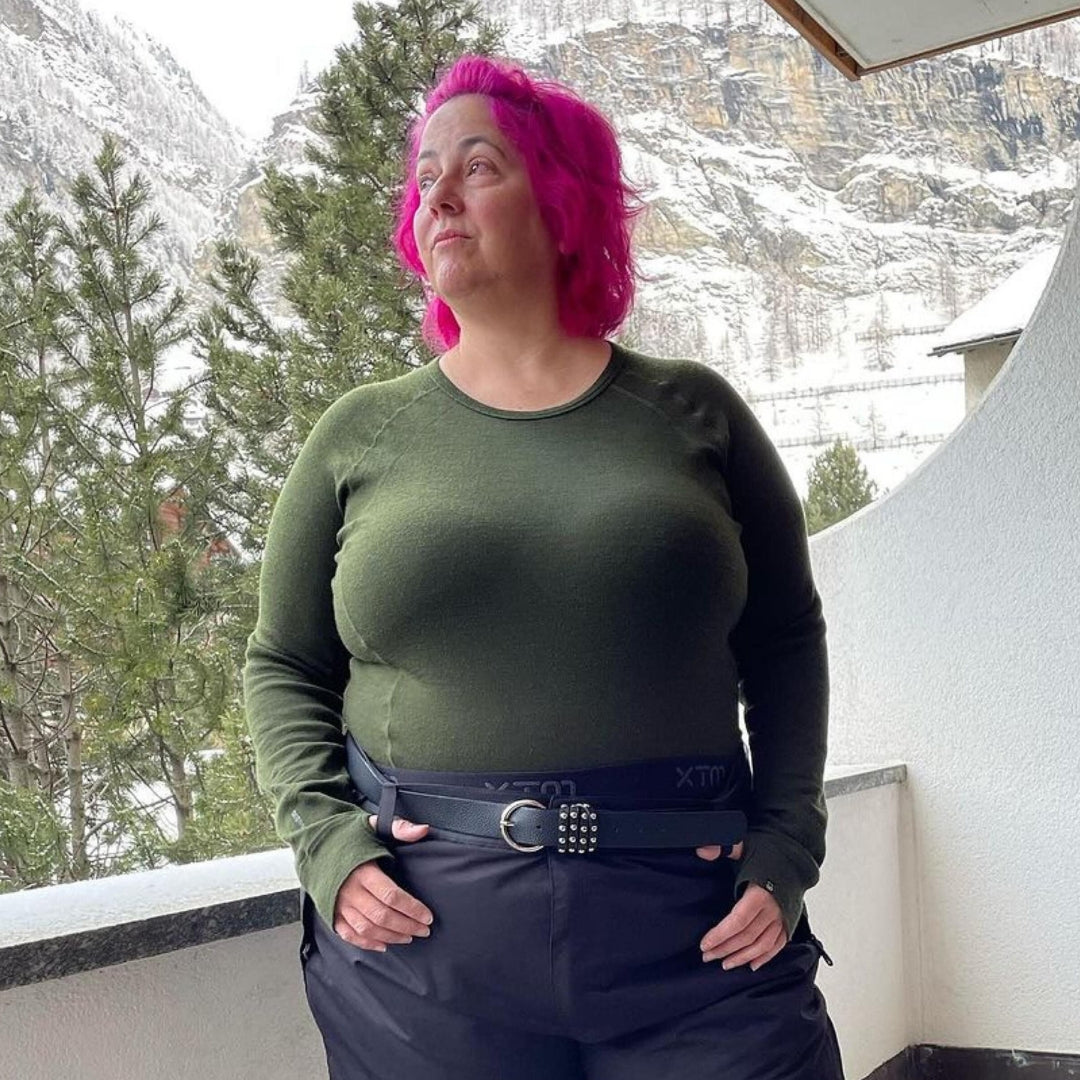 XTM Siberia Merino Wool Plus Size Thermal Top Forest Green size XL