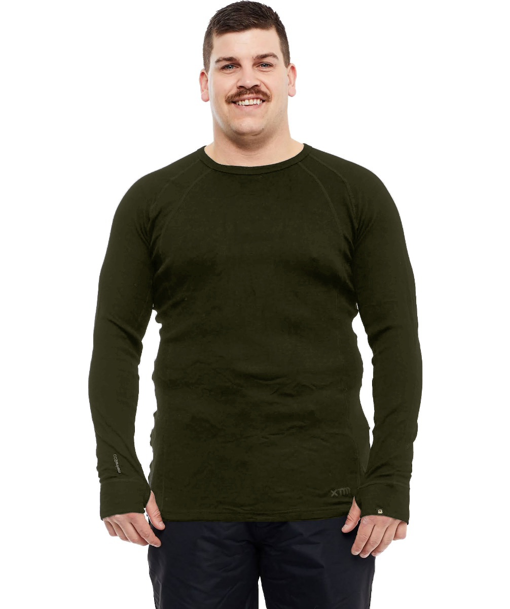Buy XTM Siberia Merino Wool Unisex Plus Size Thermal Top Forest Green XL 3XL online Plus Outdoor