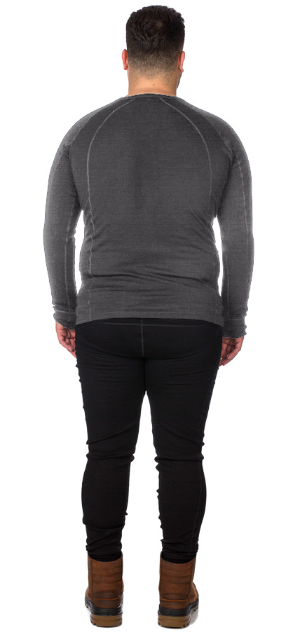 XTM Siberia Merino Wool Unisex Plus Size Thermal Top Grey XL-3XL
