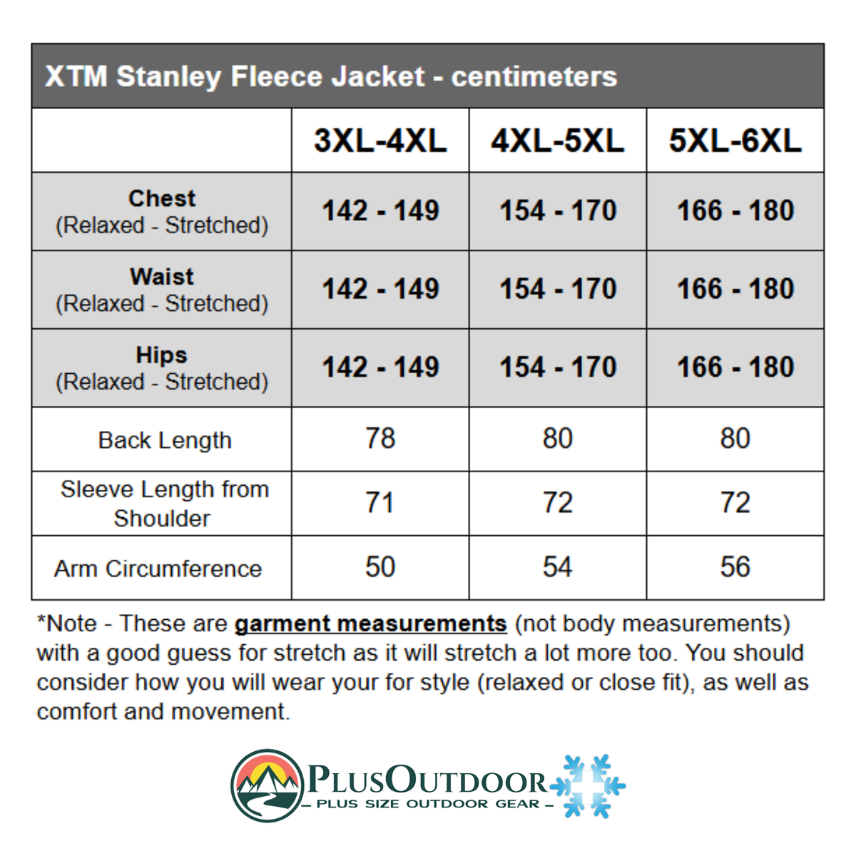XTM Stanley Plus Size Fleece Jacket Black Sizes 3XL - 6XL