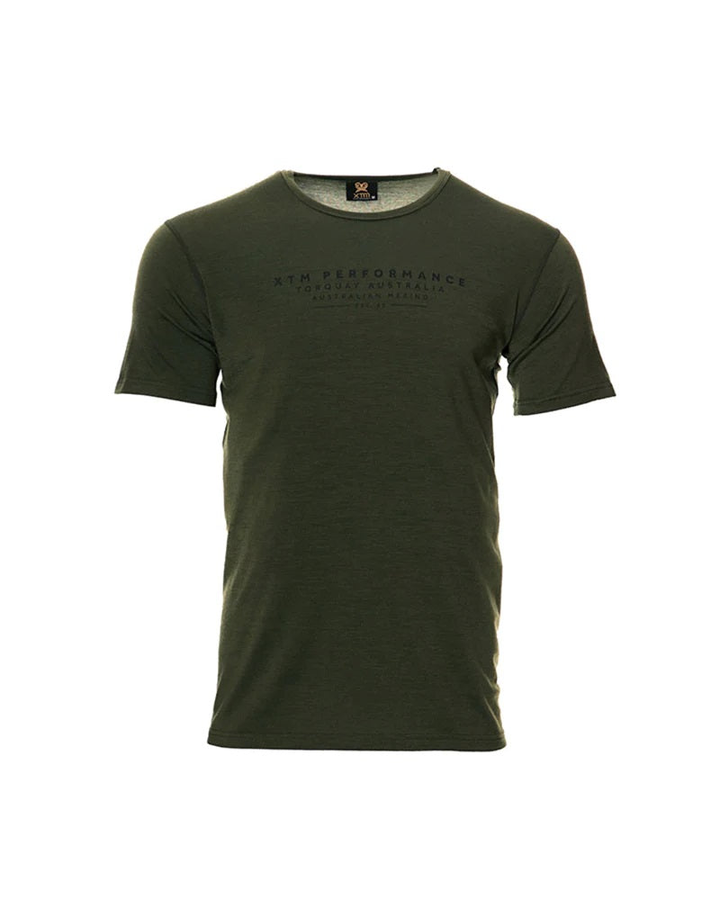 XTM Torquay Merino Wool Unisex T-Shirt Moss Size 3XL