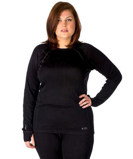 XTM Siberia Merino Wool Plus Size Thermal Top Black XL-7XL