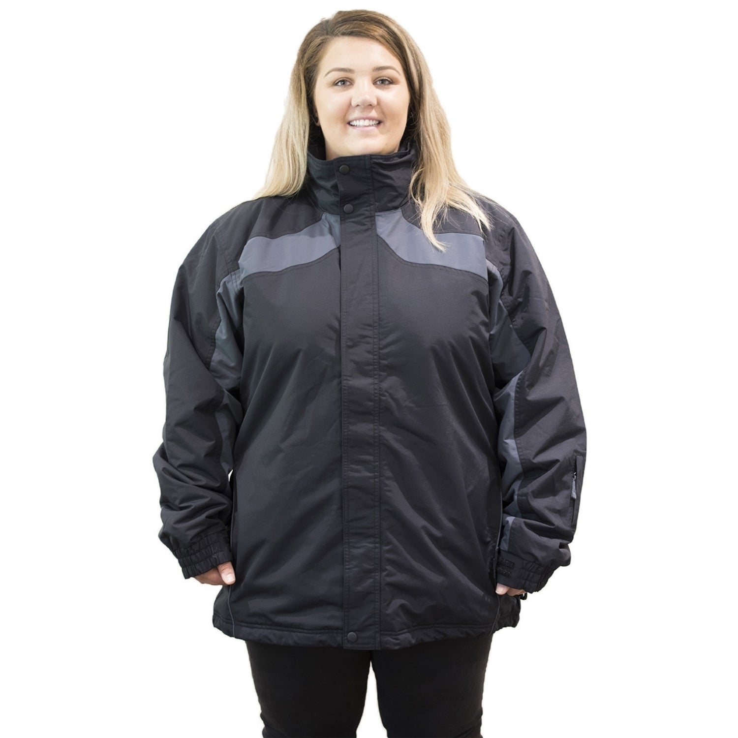 Aggress Treblecone Unisex Plus Size Ski Jacket Black Sizes 7XL - 11XL