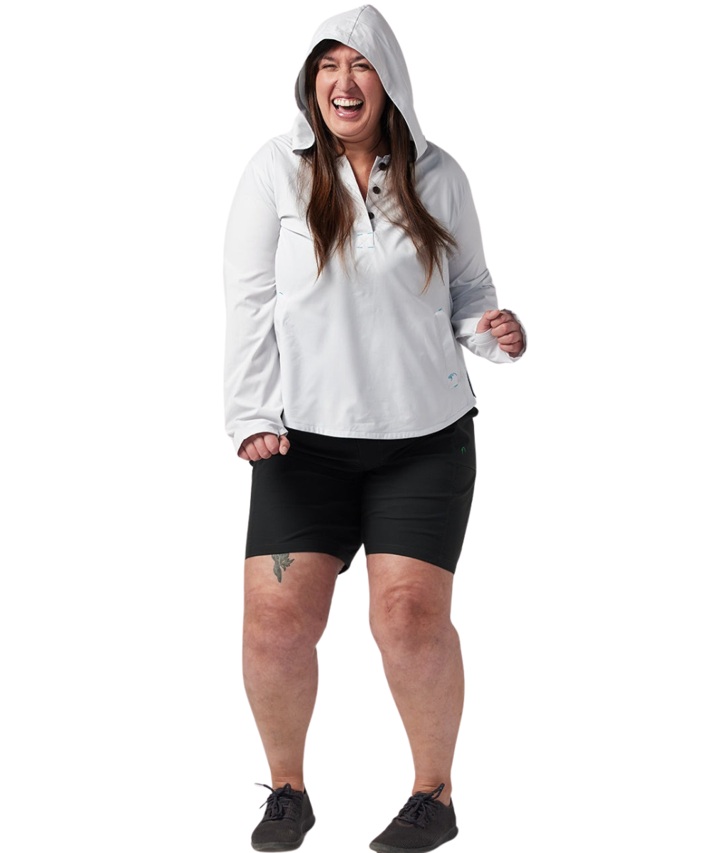 Alpine Parrot Arroyo Womens Sun Hoodie Dawn Grey Plus Sizes 1-5