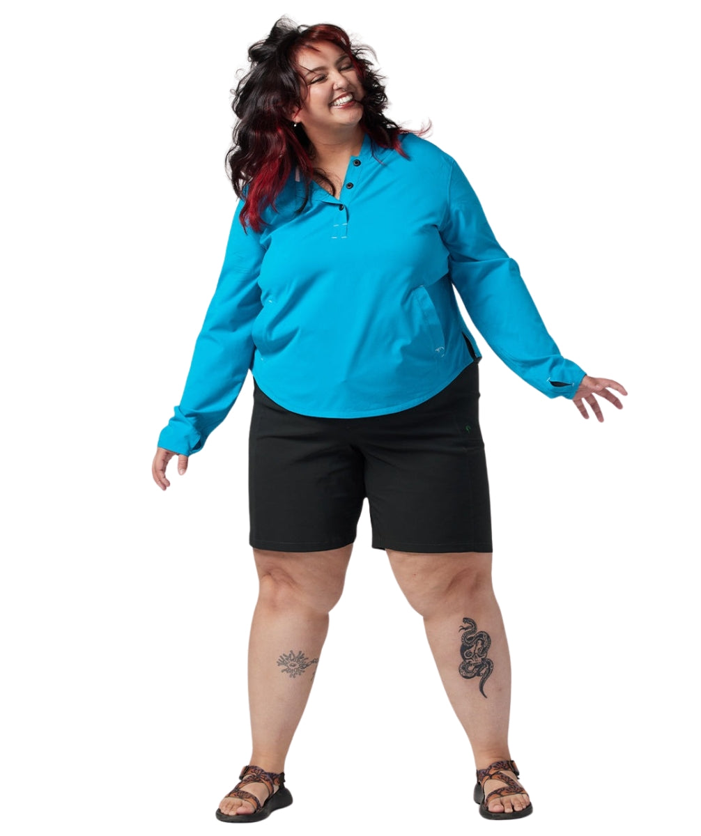 Alpine Parrot Arroyo Womens Sun Hoodie Tidal Blue Plus Sizes 1-5