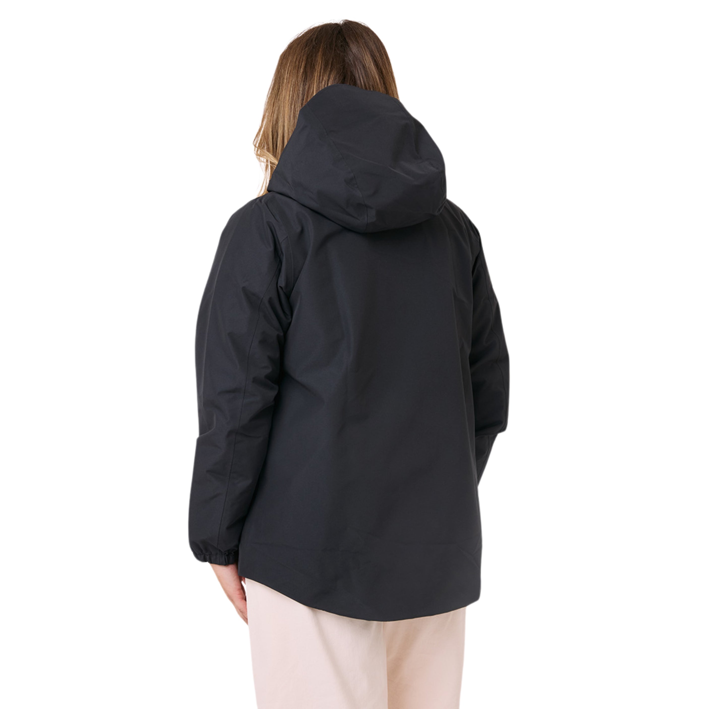 Amble Elements Womens Plus Size Rain Jacket Black 2XL-5XL