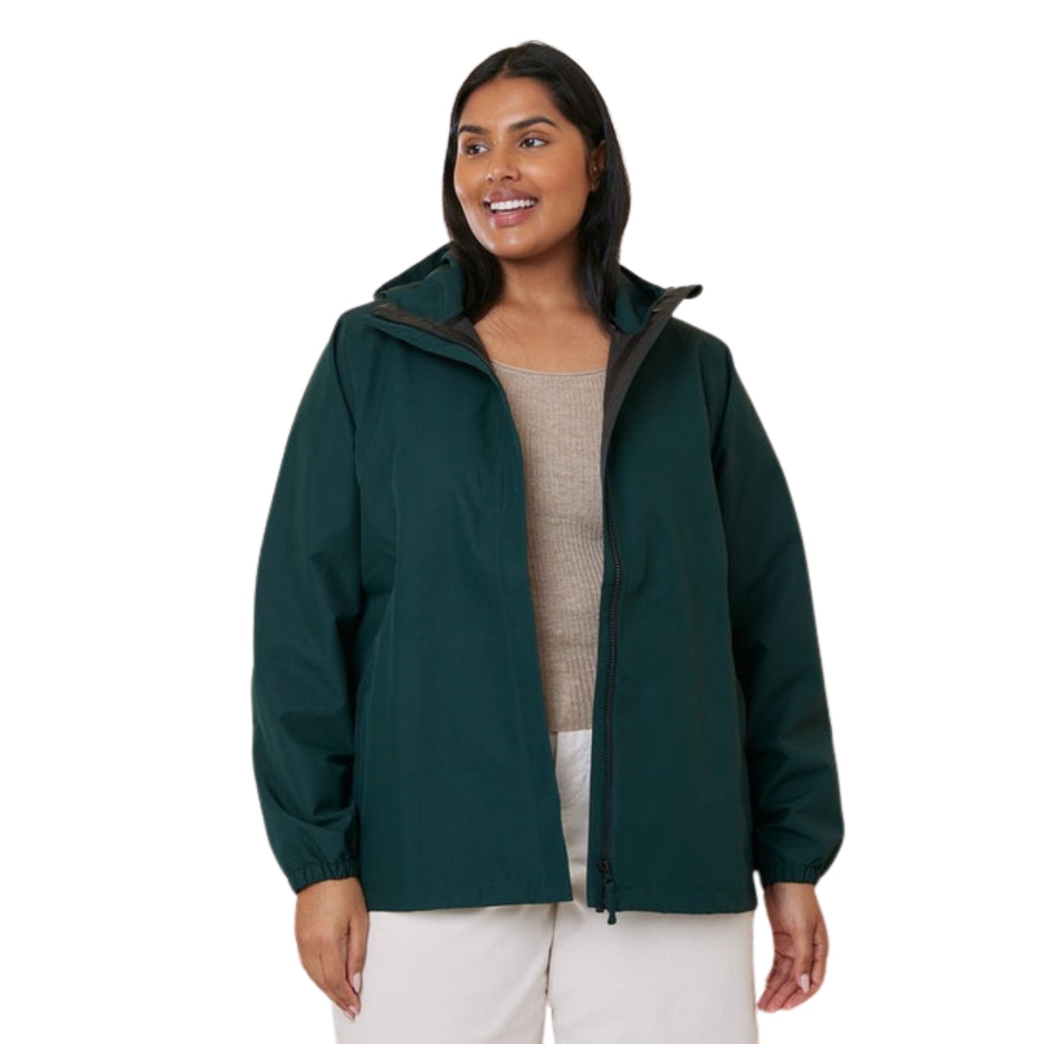 Amble Elements Womens Plus Size Rain Jacket Eucalyptus 2XL-5XL