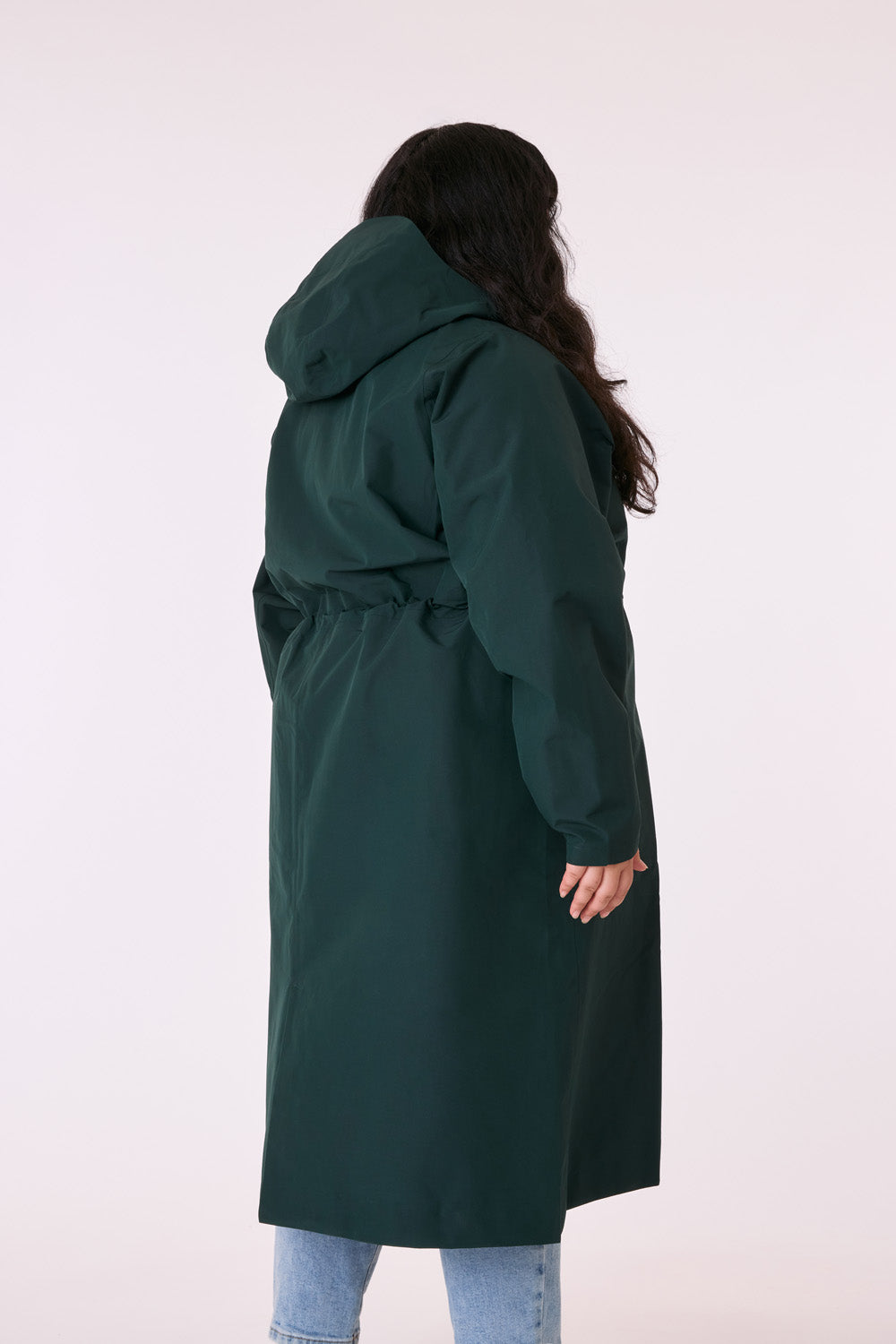 Amble Overland Womens Plus Size Rain Long Jacket Eucalyptus XL-5XL