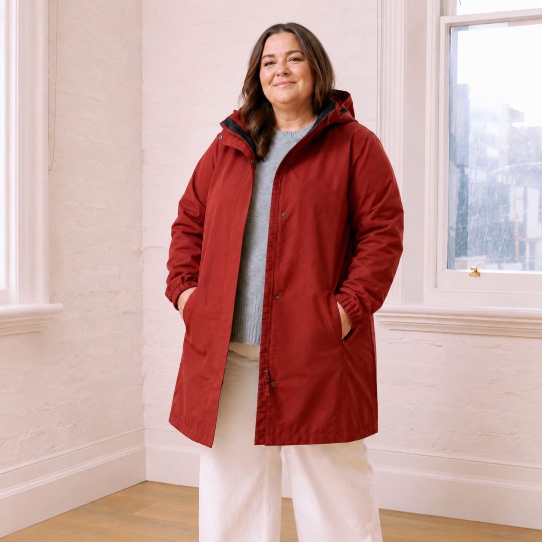 Amble Refuge Long Womens Plus Size Waterproof Jacket XL-5XL