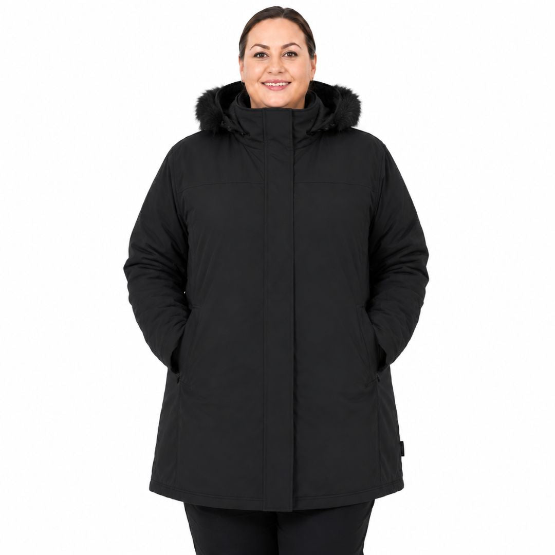 Brooky Long Stretch Jacket Womens Black & Tidal Plus Sizes 20-36