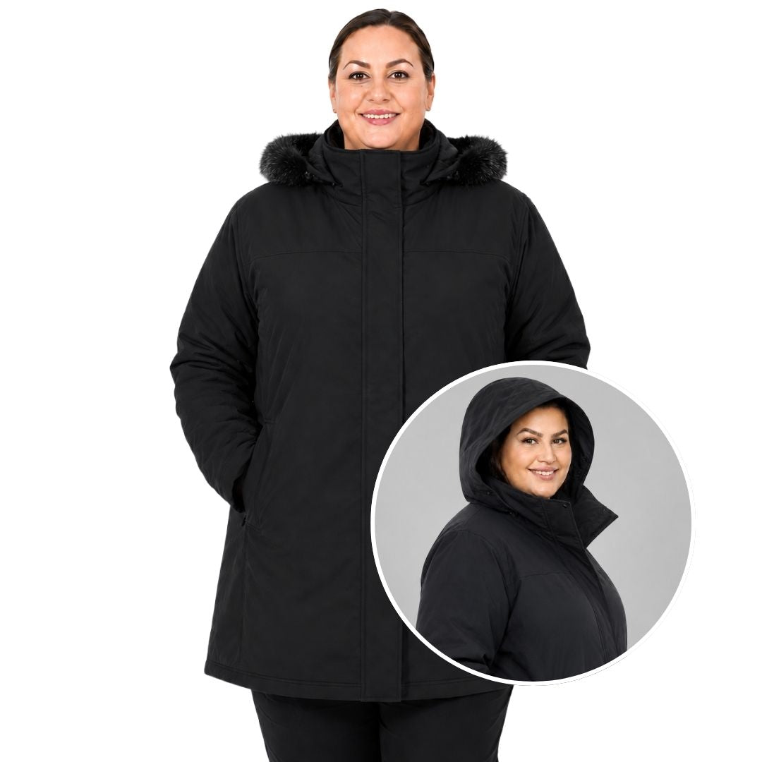 Brooky Long Stretch Jacket Womens Black & Tidal Plus Sizes 20-36