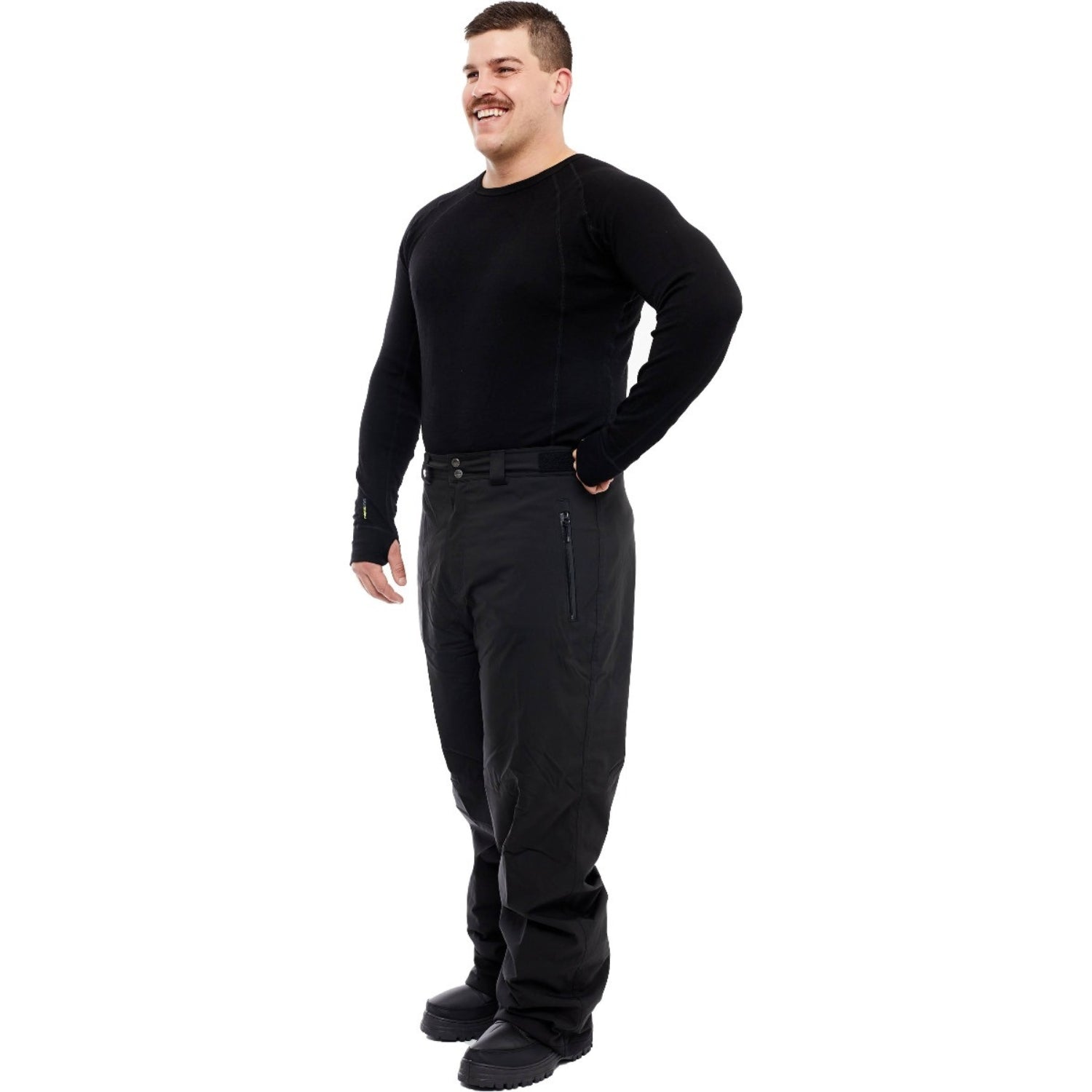 Cartel Arctic Stretch Mens Snow Pants Black Extra Short, Short & Regular 2XL-10XL