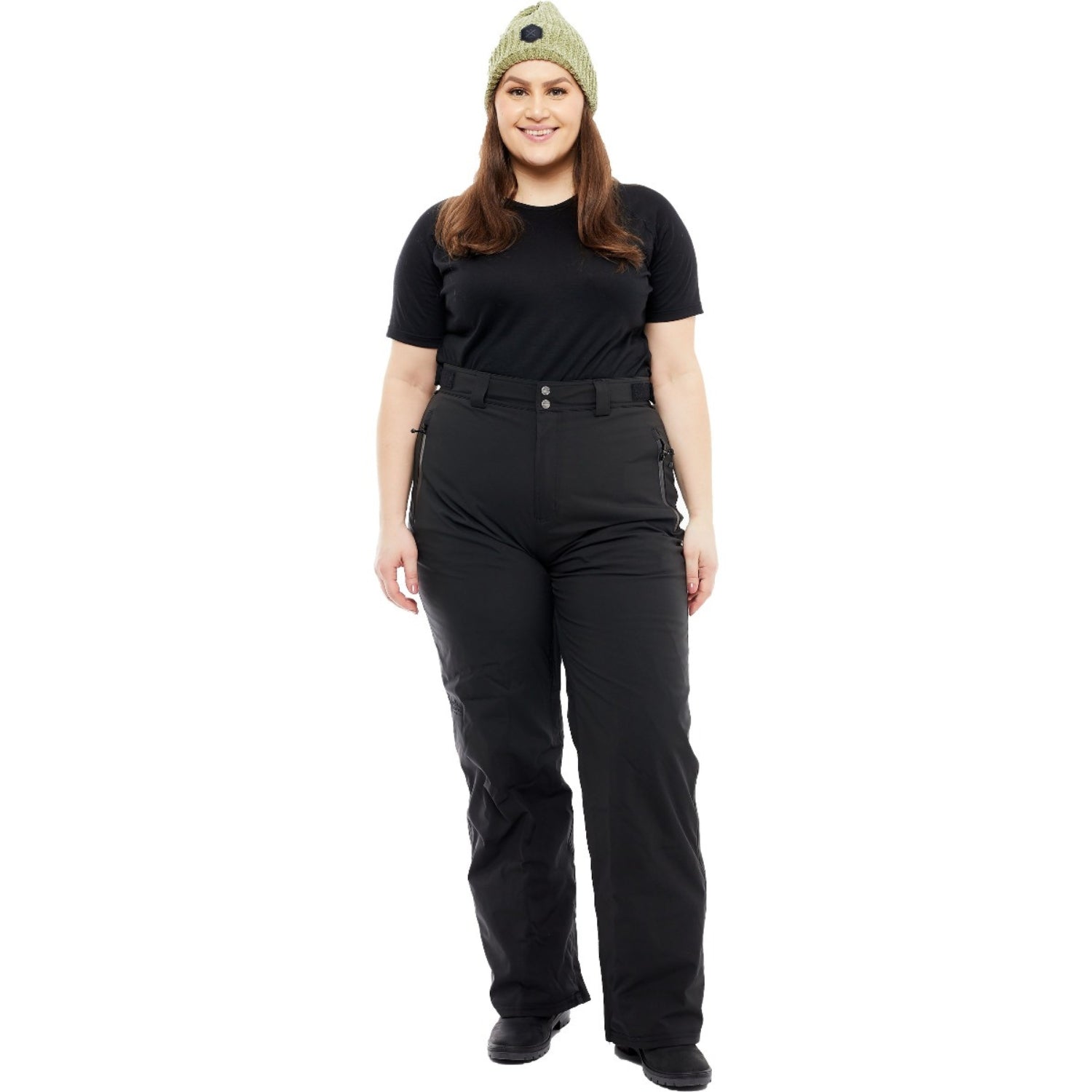 Cartel Arctic Stretch Womens Snow Pants Black Extra Short, Short & Regular 2XL-10XL