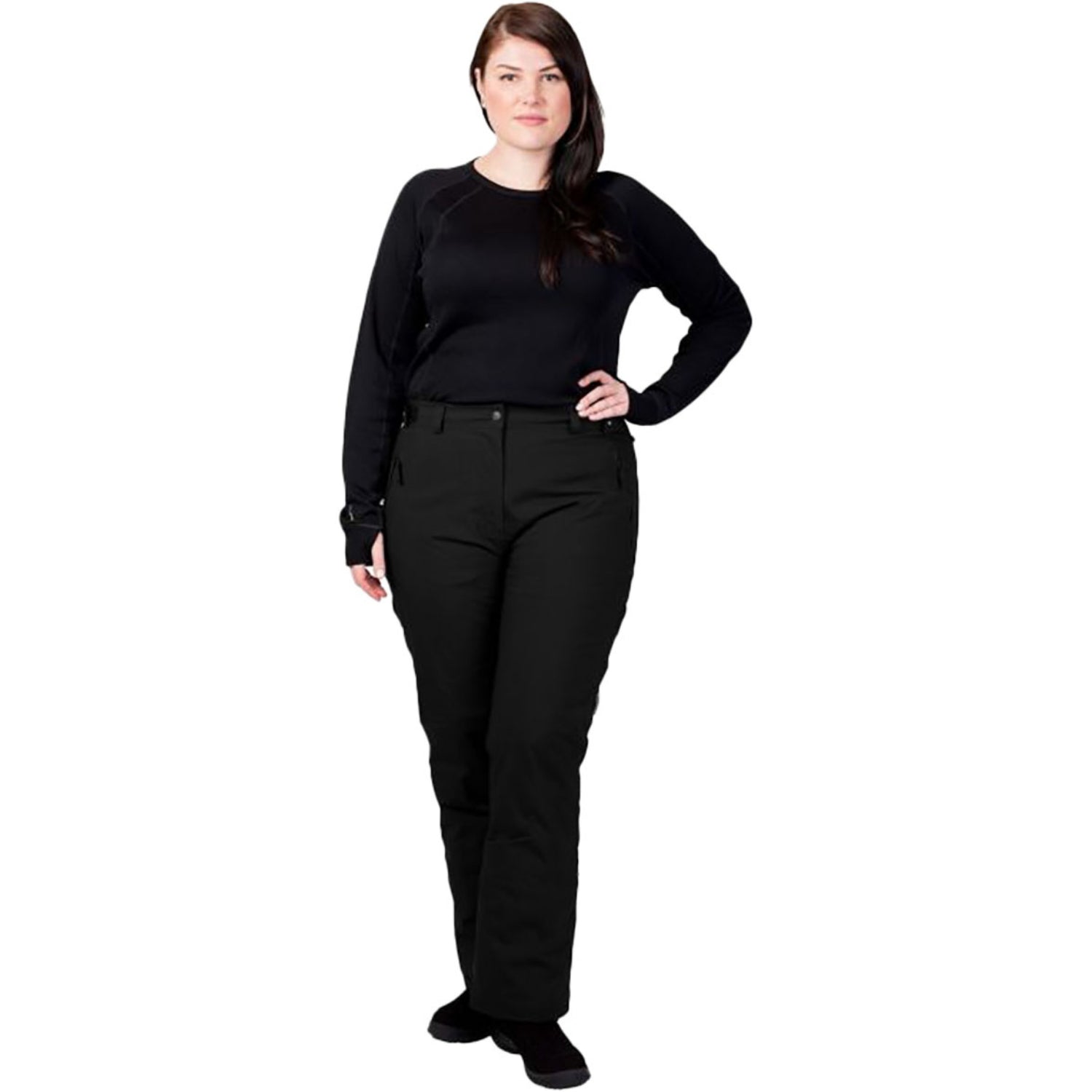 Cartel Whitefish Stretch Ski Pants Black Plus Sizes 16-30