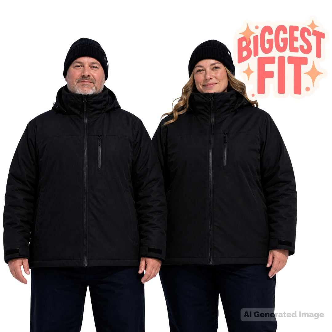 Cartel Broadway Stretch Plus Size Snow Jacket Black 2XL–10XL