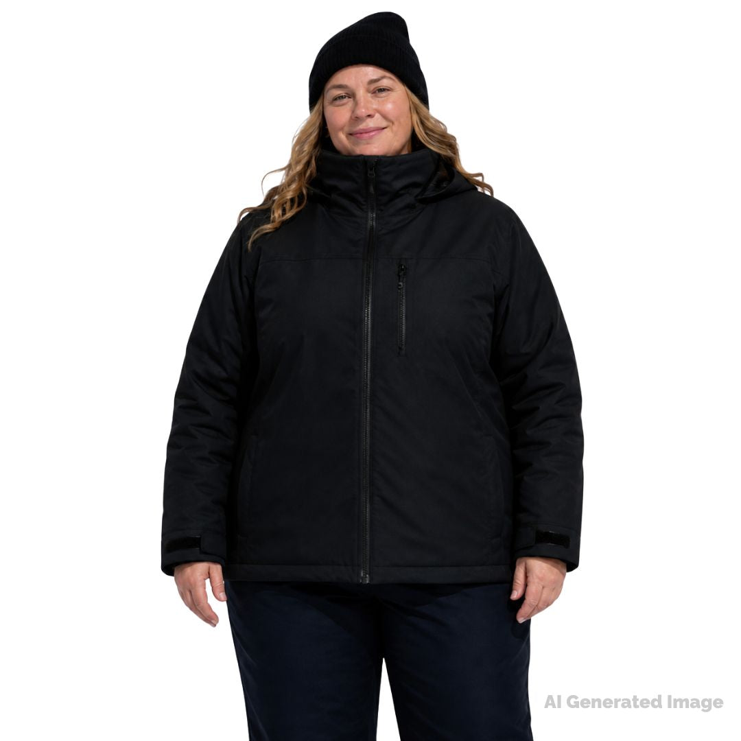 Cartel Broadway Unisex Plus Size Snow Jacket Black 2XL–10XL, women's jacket in black colour