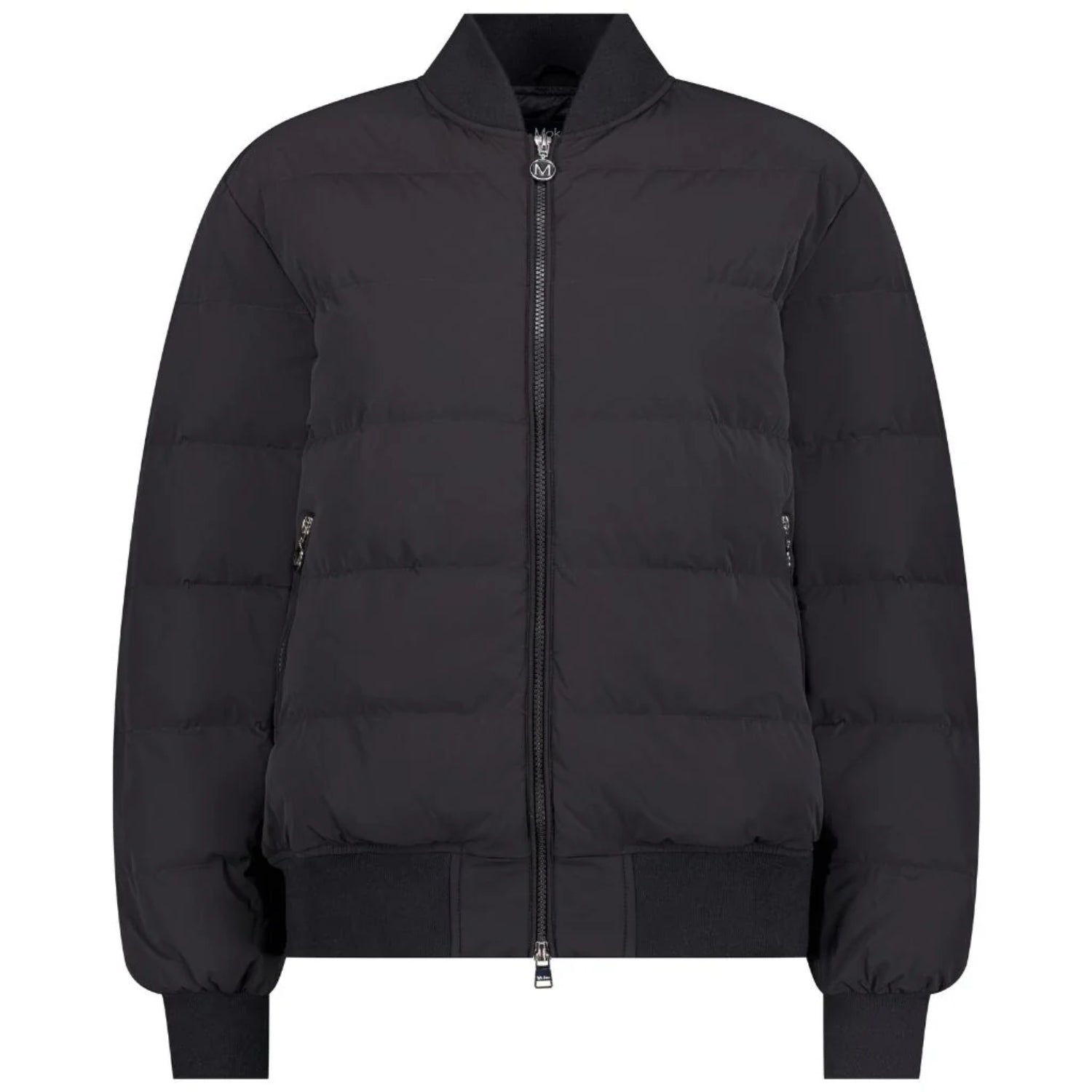 Moke Rue Women's Plus Size Down Bomber Jacket Black 3XL-4XL