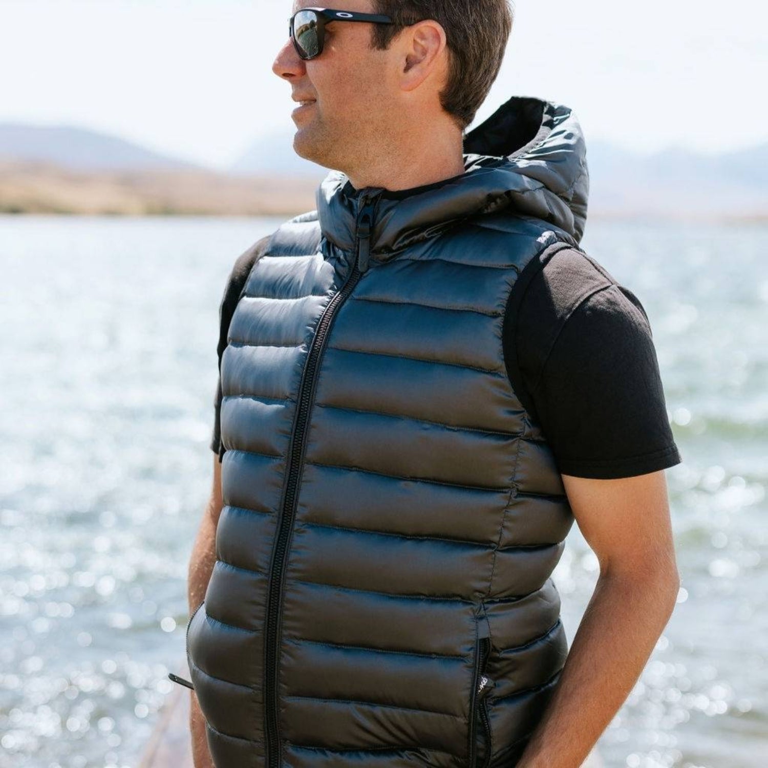 Moke C.J Mens Plus Size Down Puffer Vest Slate 3XL-4XL