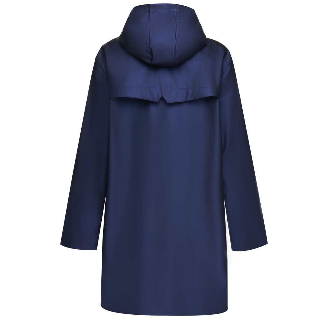 Moke Charlie Plus size woman jacket metallic blue back design