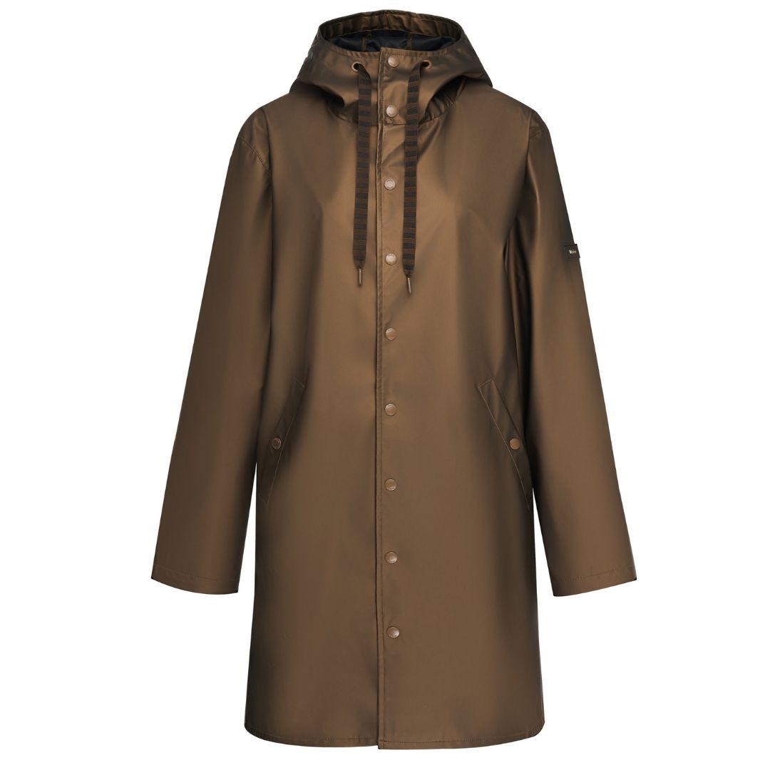 Moke Charlie Women's Rain Coat Antique Gold Plus Sizes 2XL-4XLfront