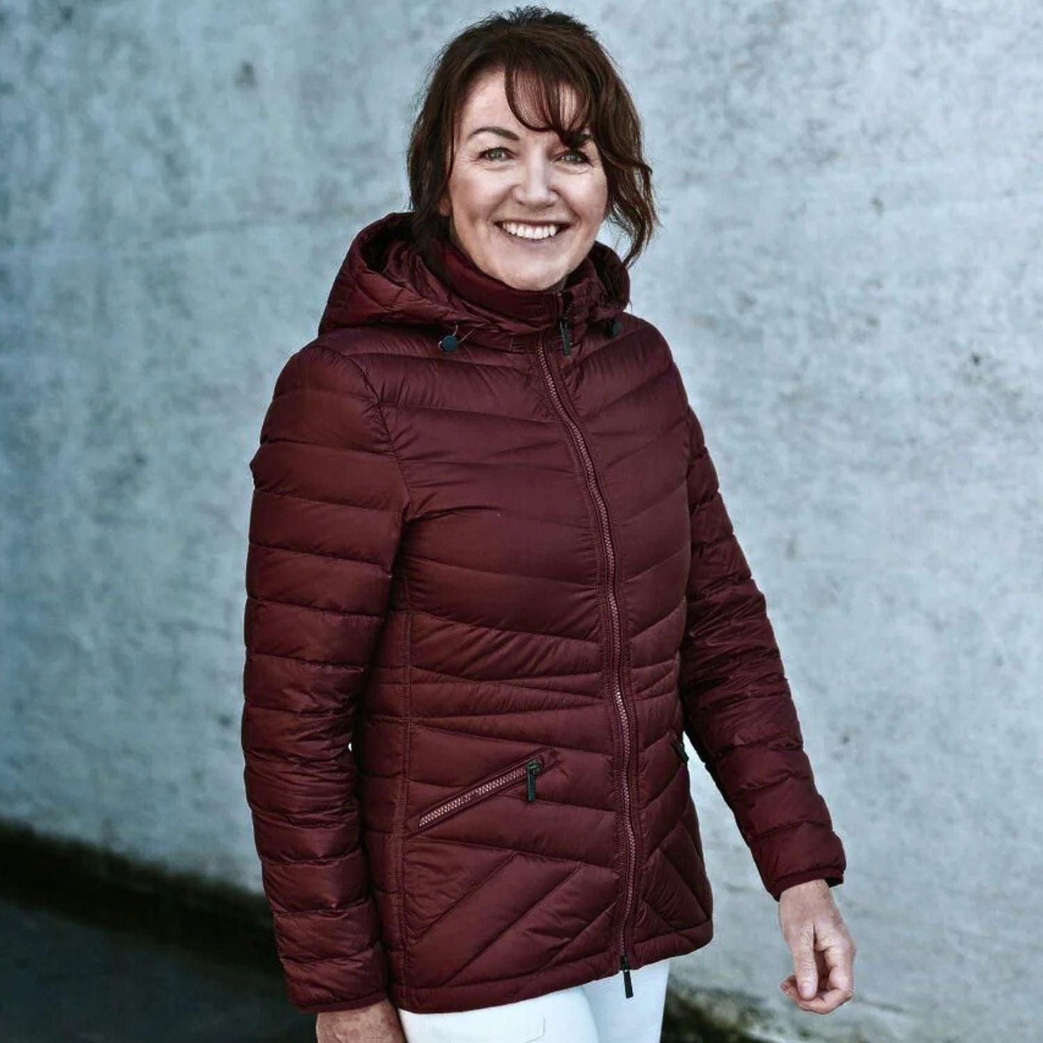 Moke Cushla Womens Plus Size Down Jacket Cabernet 3XL-4XL