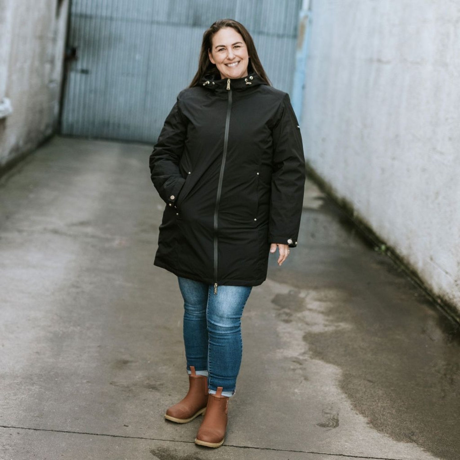 Moke Leila Long Womens Plus Size Waterproof Down Coat Jacket 2XL-4XL