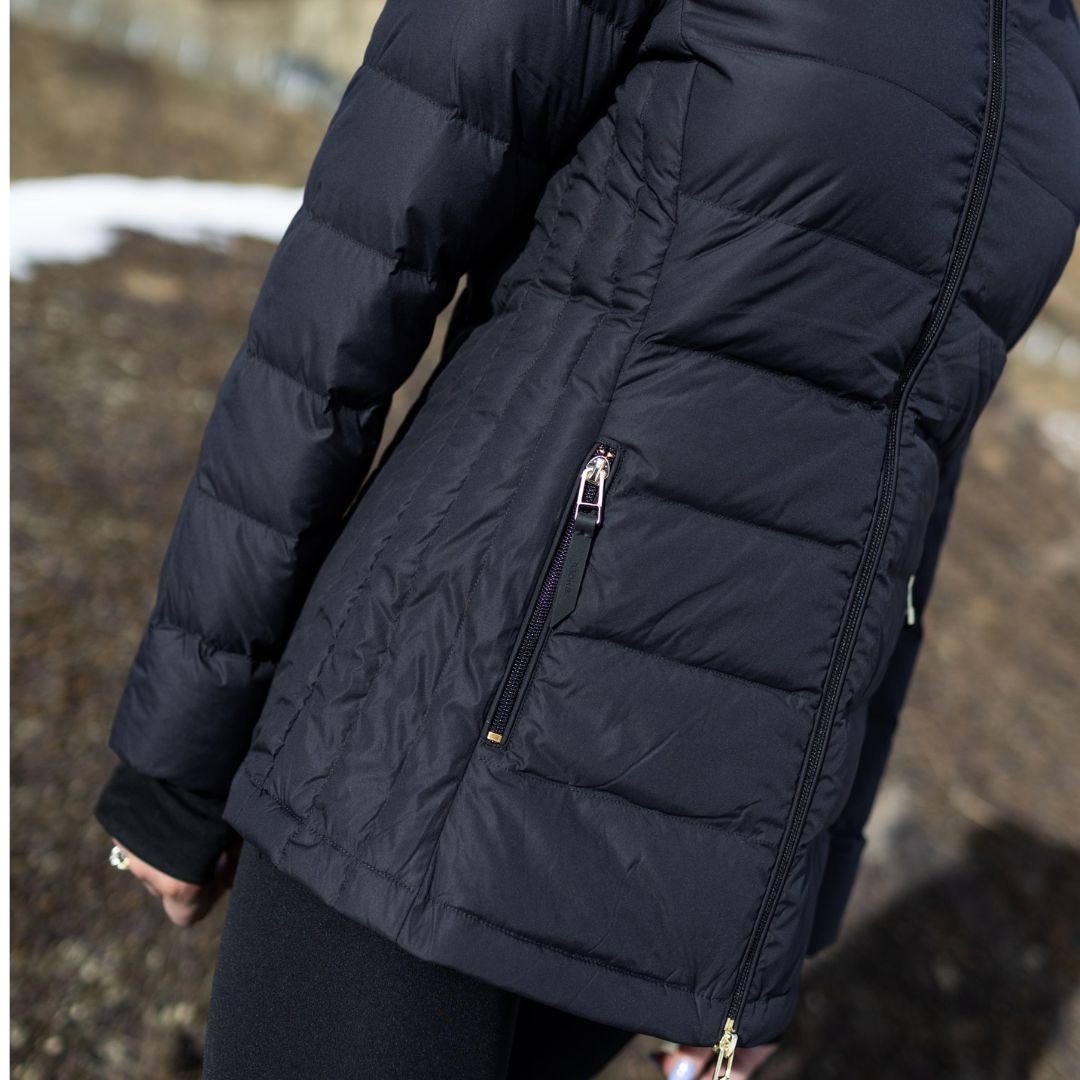 Close up design Luciana Womens Down Puffer Jacket color black 