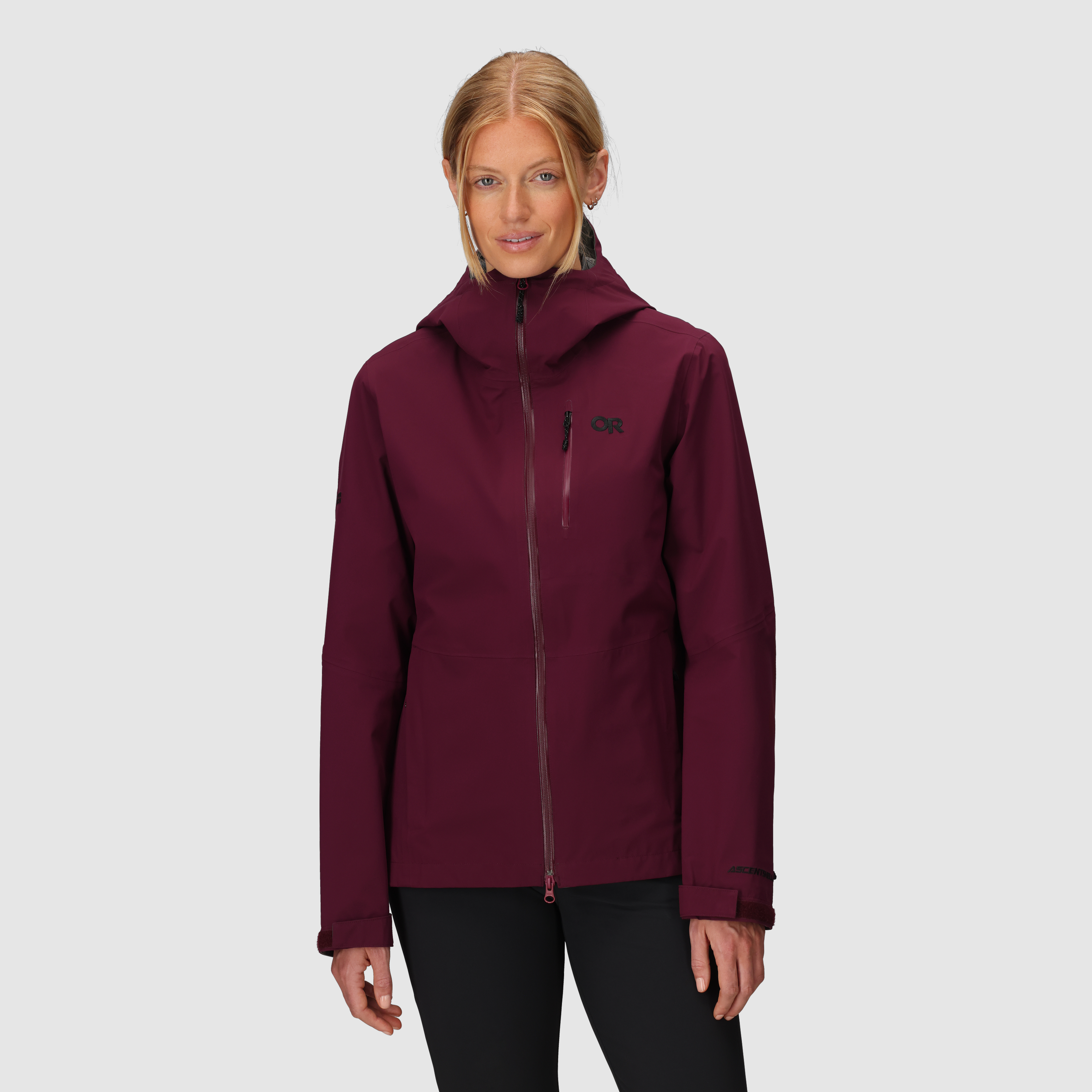 Outdoor Research Women’s Aspire 3L Rain Shell Jacket Winterberry USA Plus Sizes 1X-4X