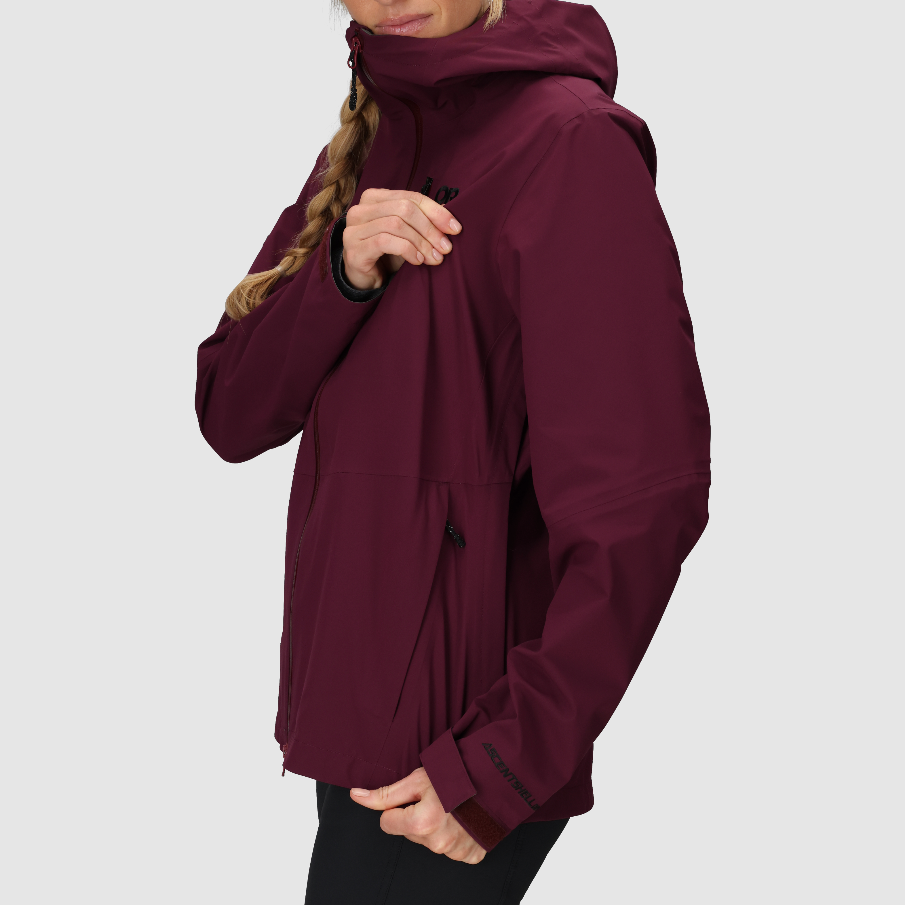 Outdoor Research Women’s Aspire 3L Rain Shell Jacket Winterberry USA Plus Sizes 1X-4X