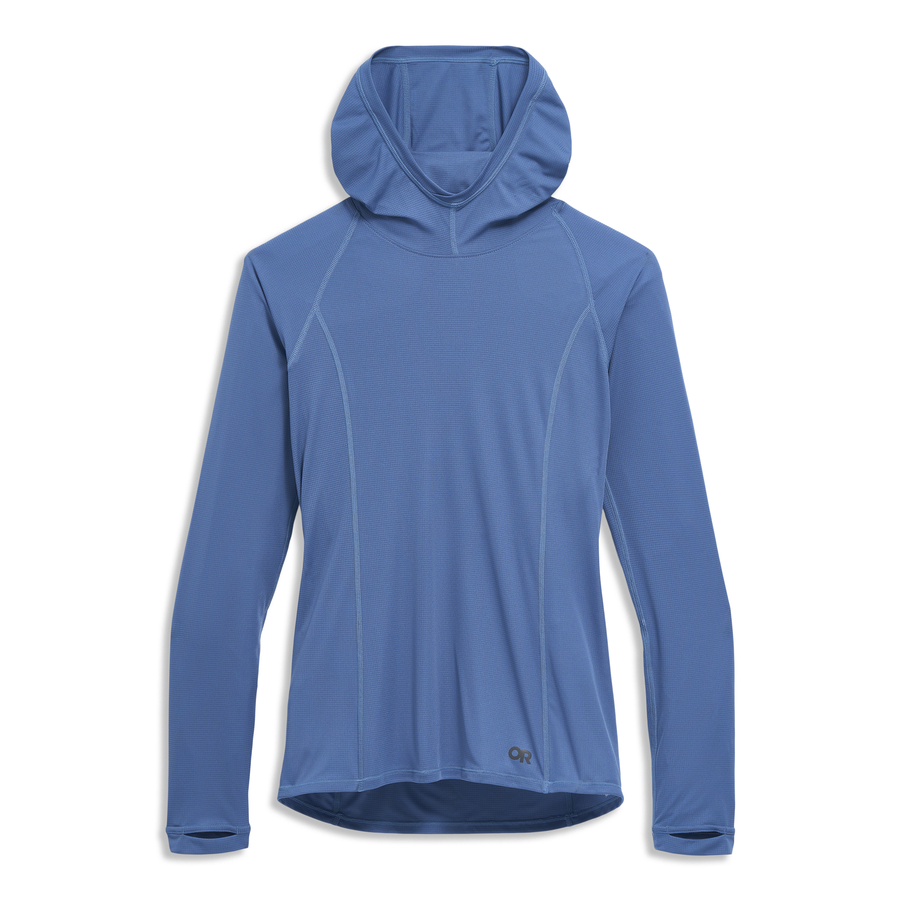 Blue hoodie on a white background