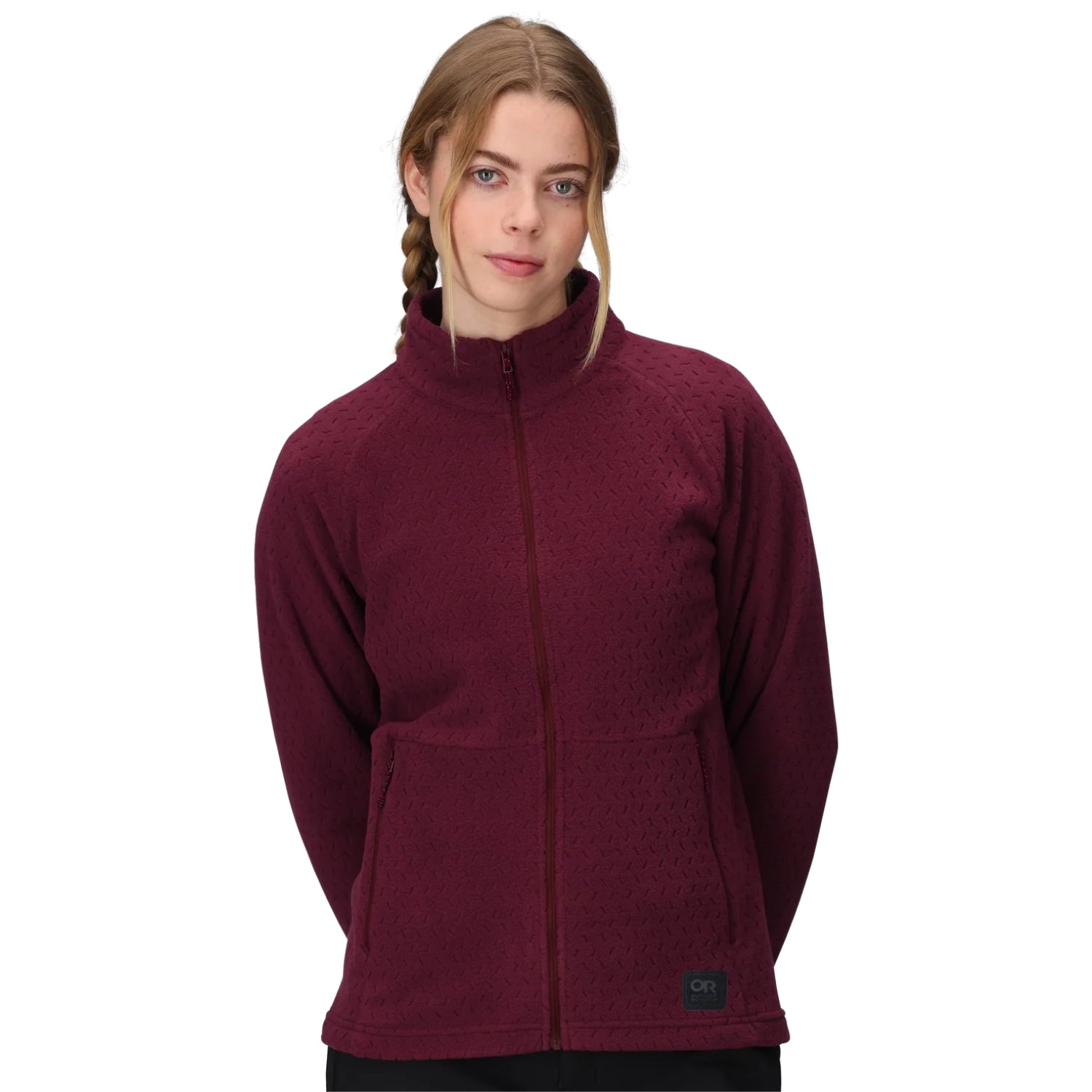 Outdoor Research Mega Trail Mix Womens Plus Size Full Zip Fleece Winterberry