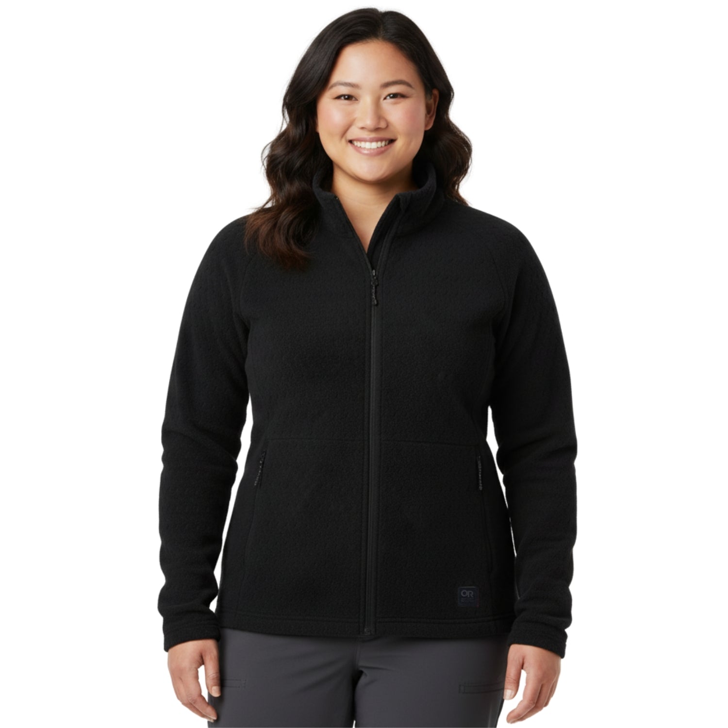 Outdoor Research Trail Mix XT Womens Plus Size Full Zip Fleece Jacket Black