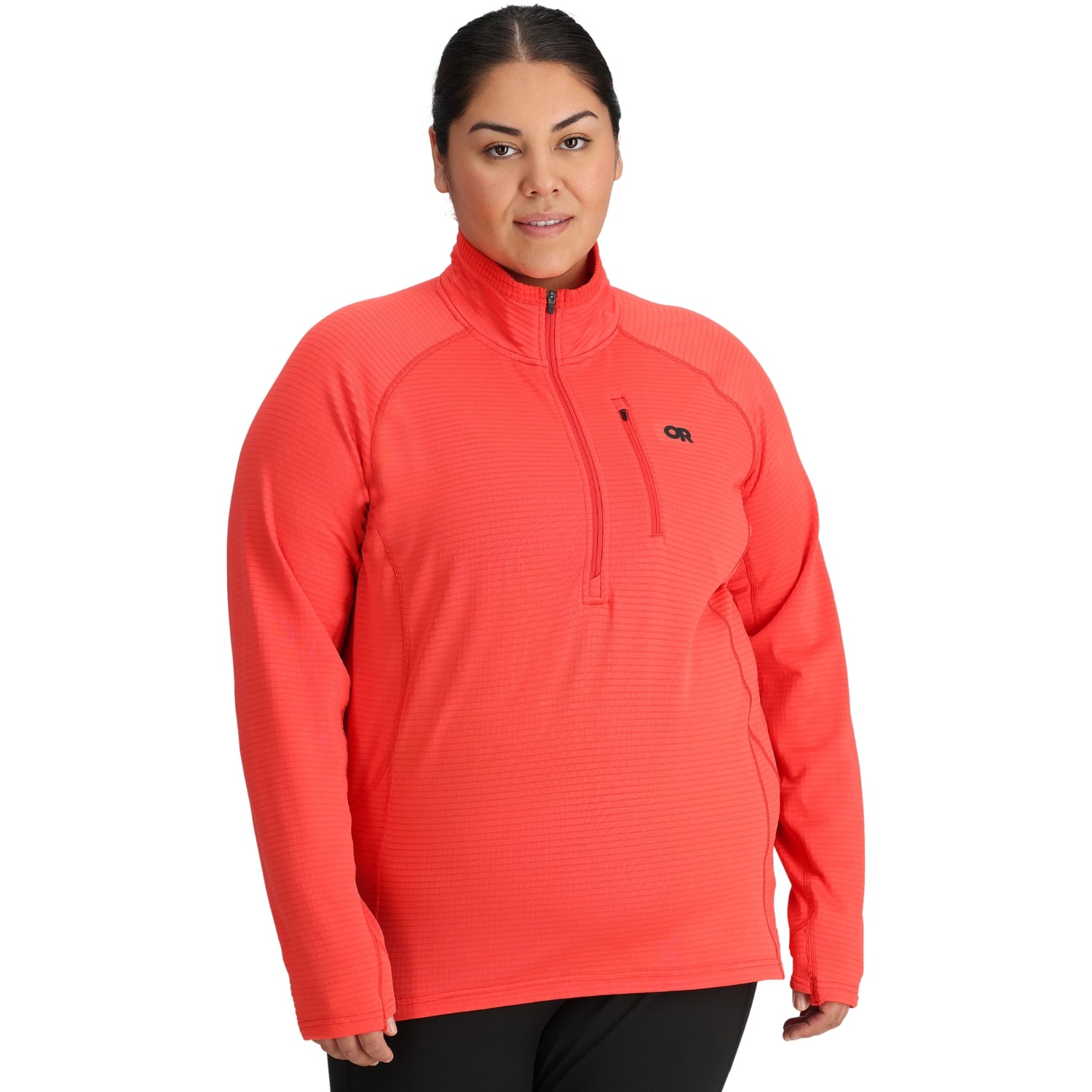 Outdoor Research Vigor Women’s Plus Size Half Zip Grid Fleece Sunrise Sizes 1X-4X