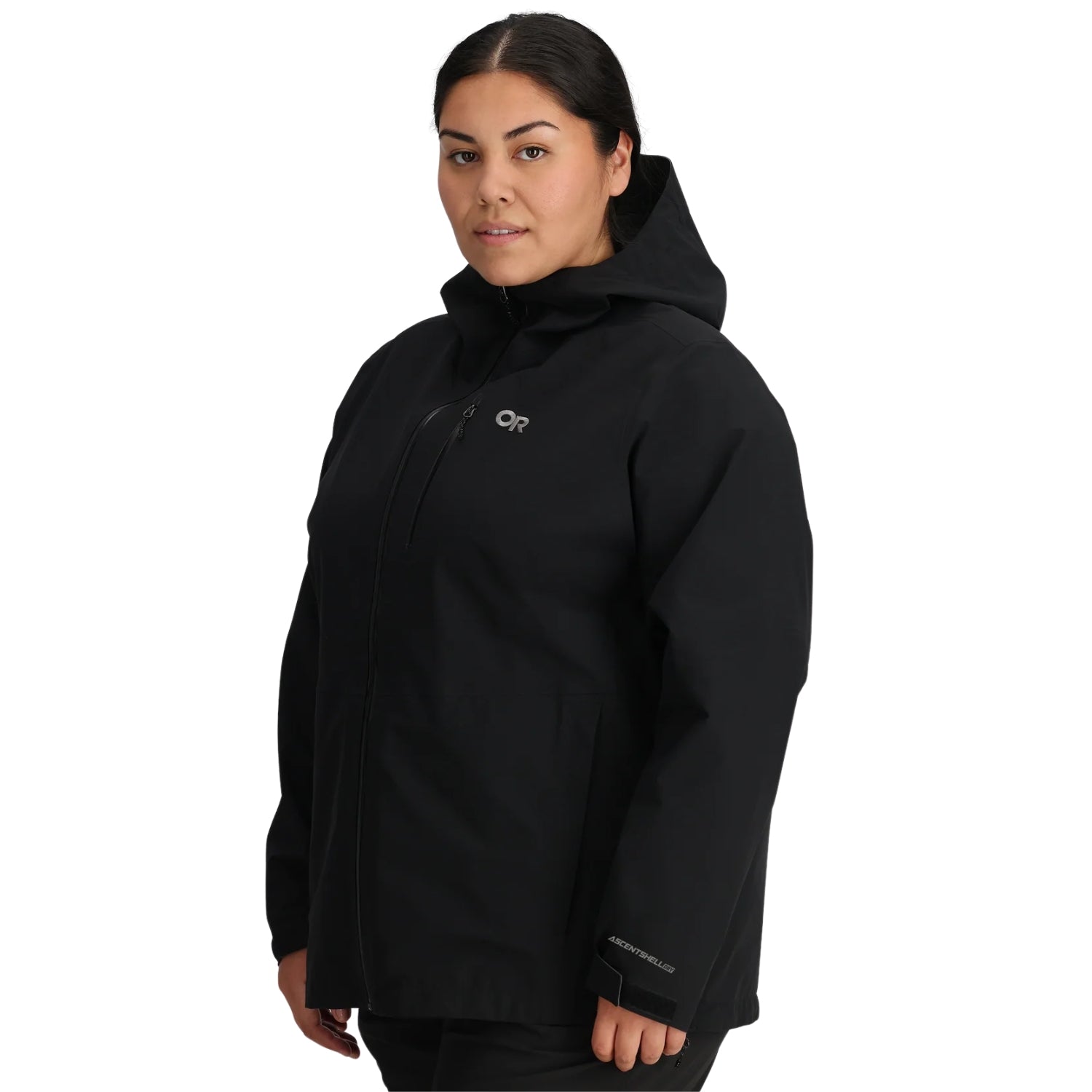 Pre-Order: Outdoor Research Women’s Aspire 3L Rain Shell Jacket Black USA Plus Size 1X-3X