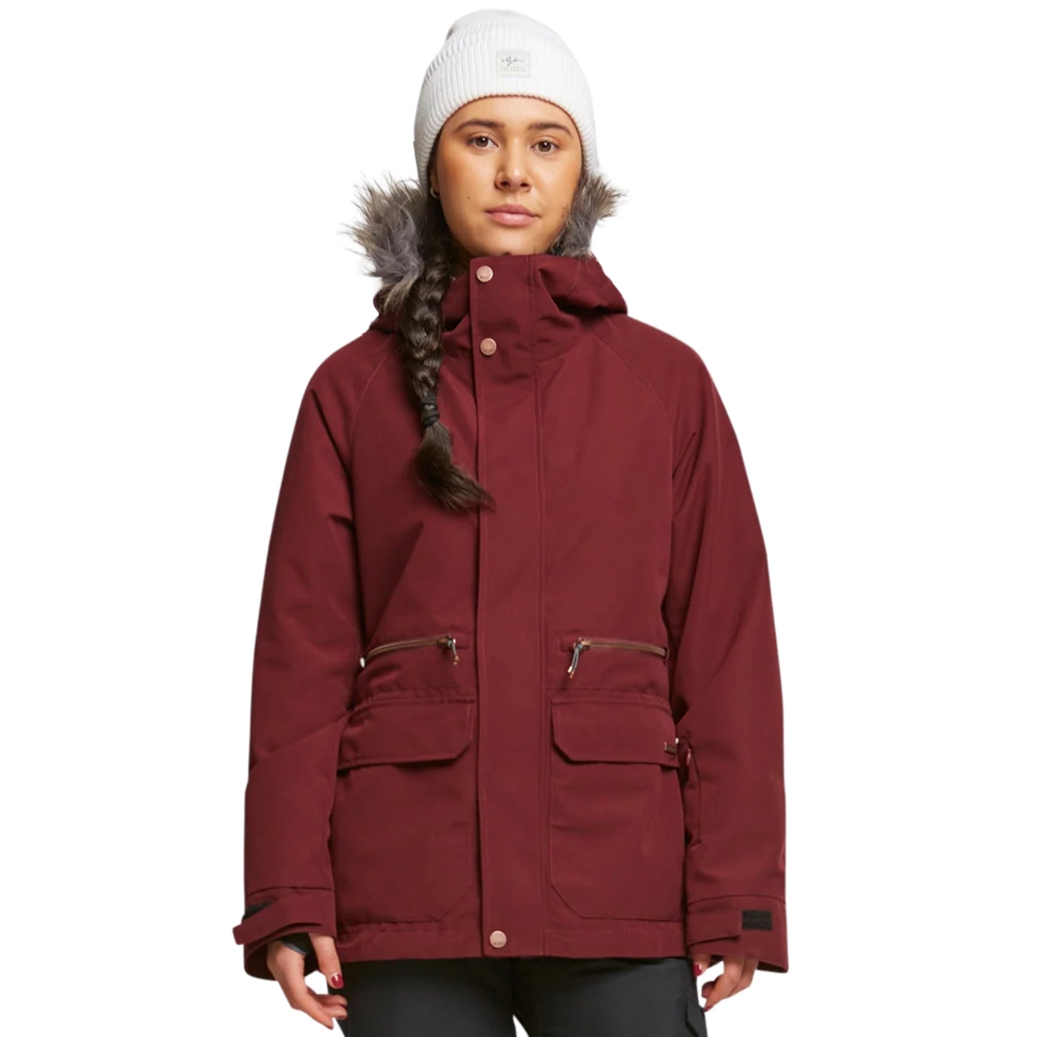 Rojo Wilder Women's Plus Size Ski Jacket Burgundy Size 4XL