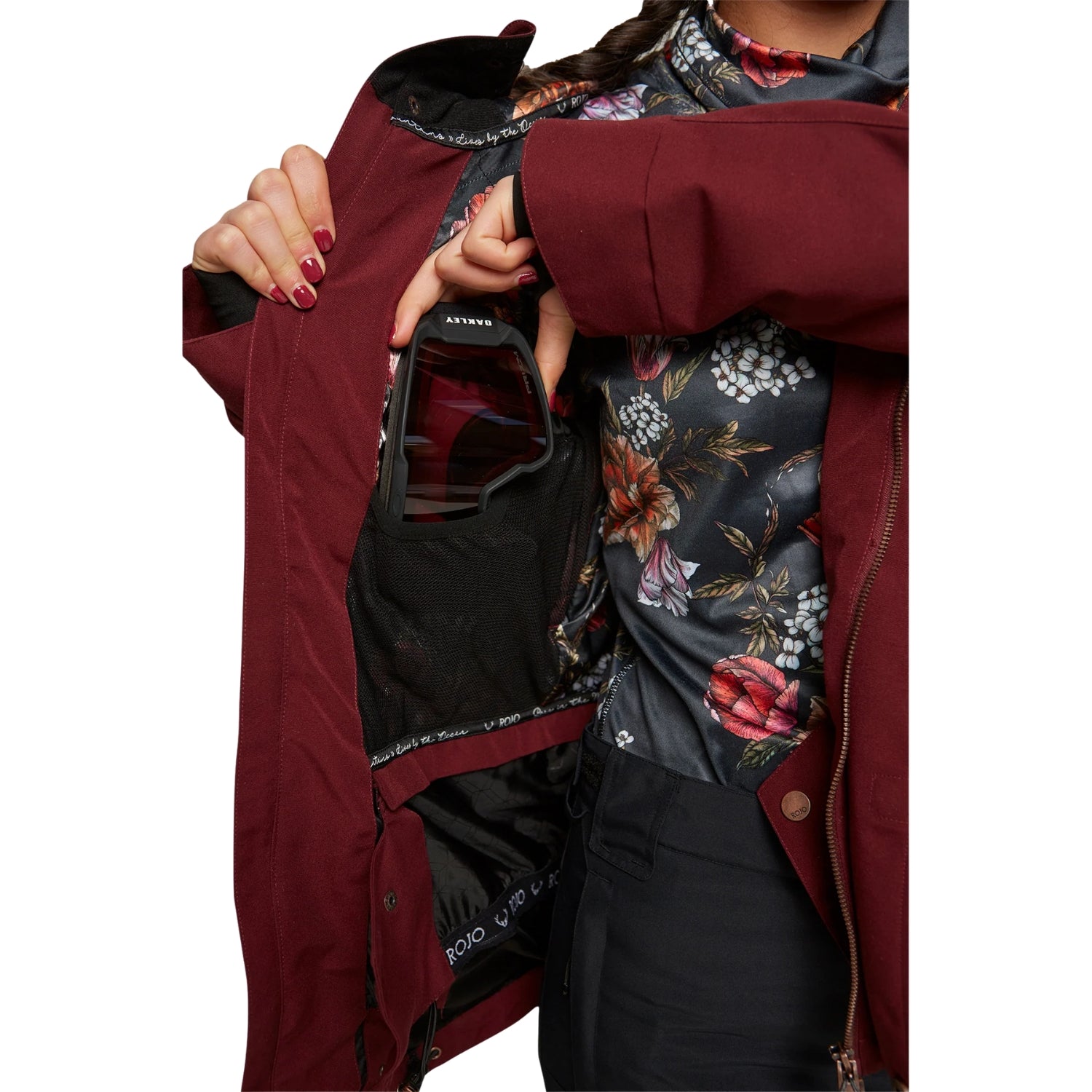 Rojo Wilder Women's Plus Size Ski Jacket Burgundy Size 4XL
