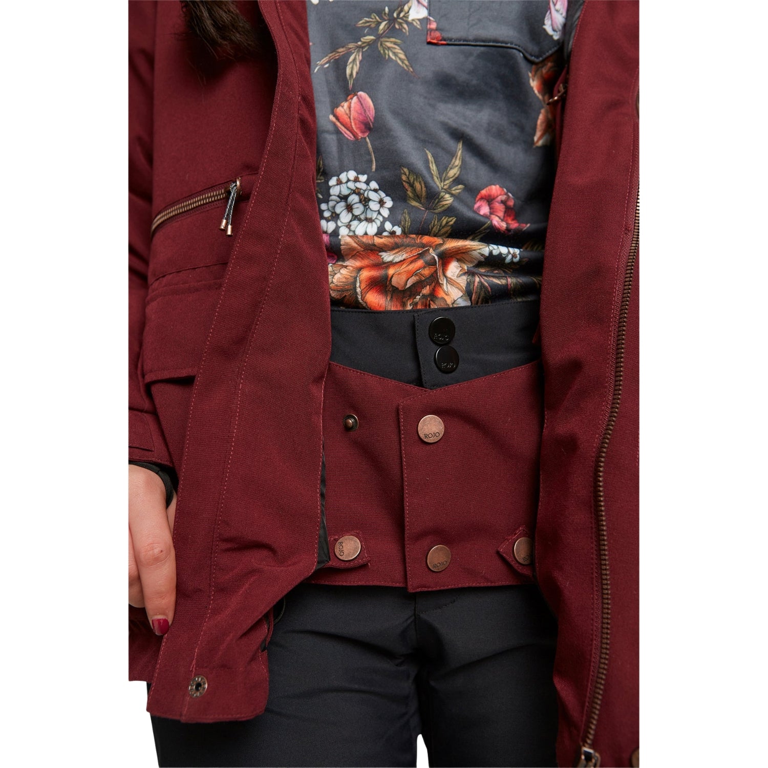 Rojo Wilder Women's Plus Size Ski Jacket Burgundy Size 4XL