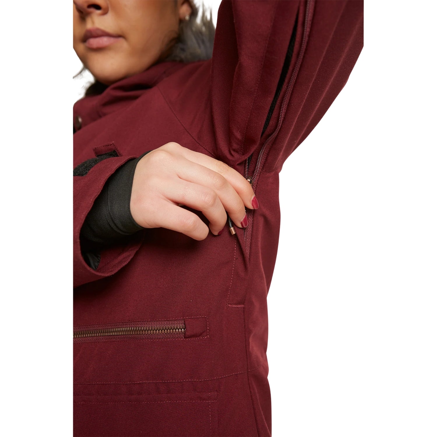 Rojo Wilder Women's Plus Size Ski Jacket Burgundy Size 4XL