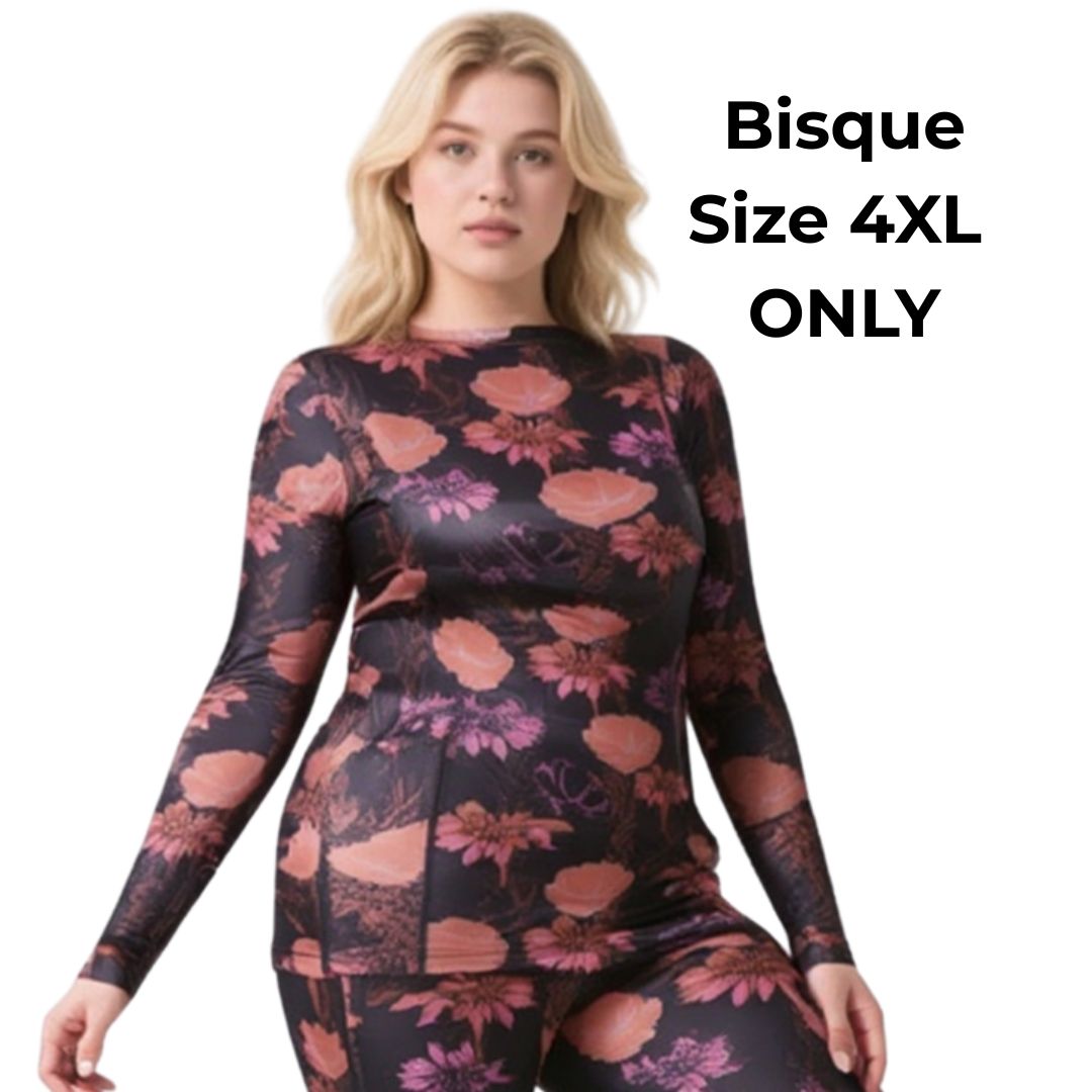 CLEARANCE - Rojo Best Living Womens Plus Size Thermal Top Size 4XL