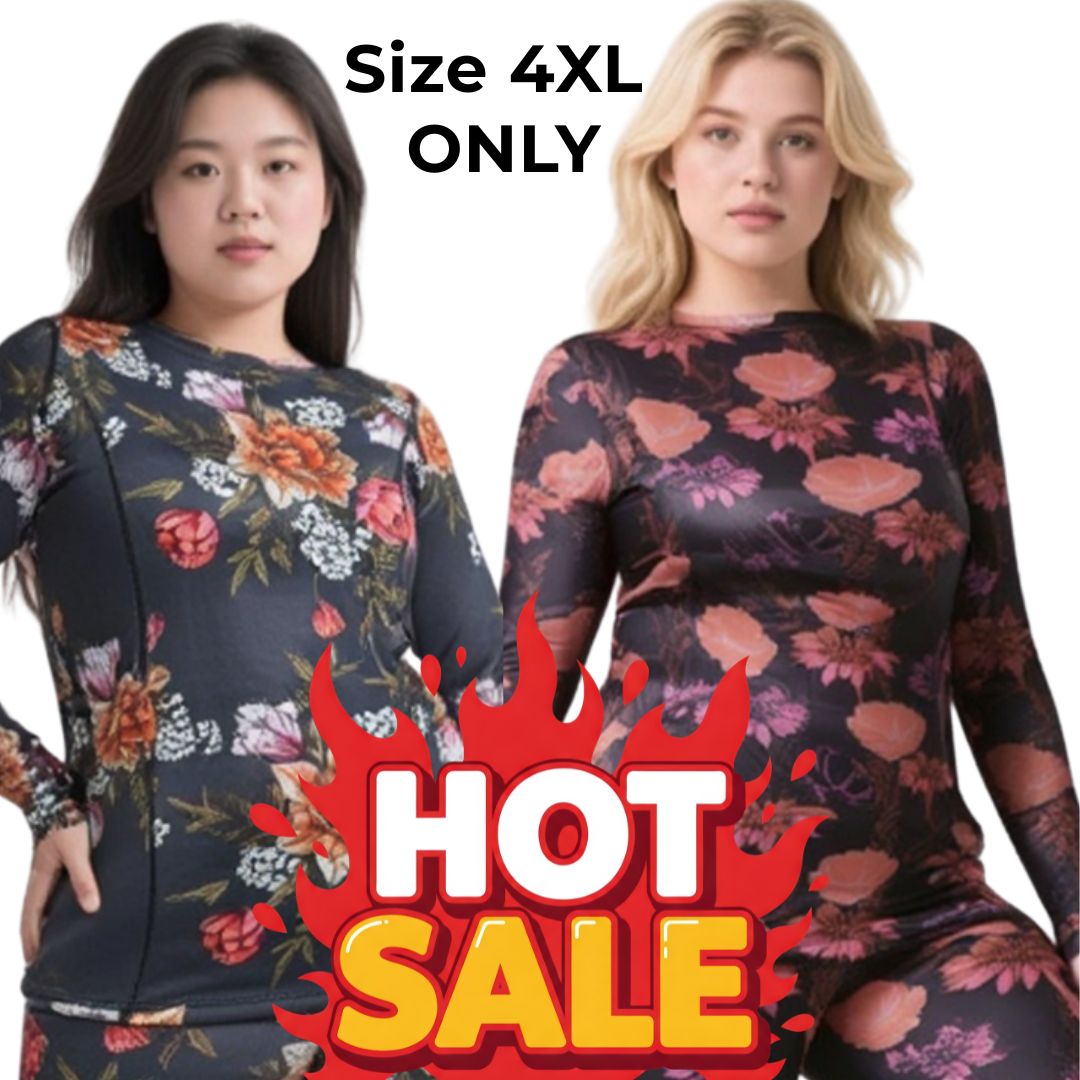 CLEARANCE - Rojo Best Living Womens Plus Size Thermal Top Size 4XL