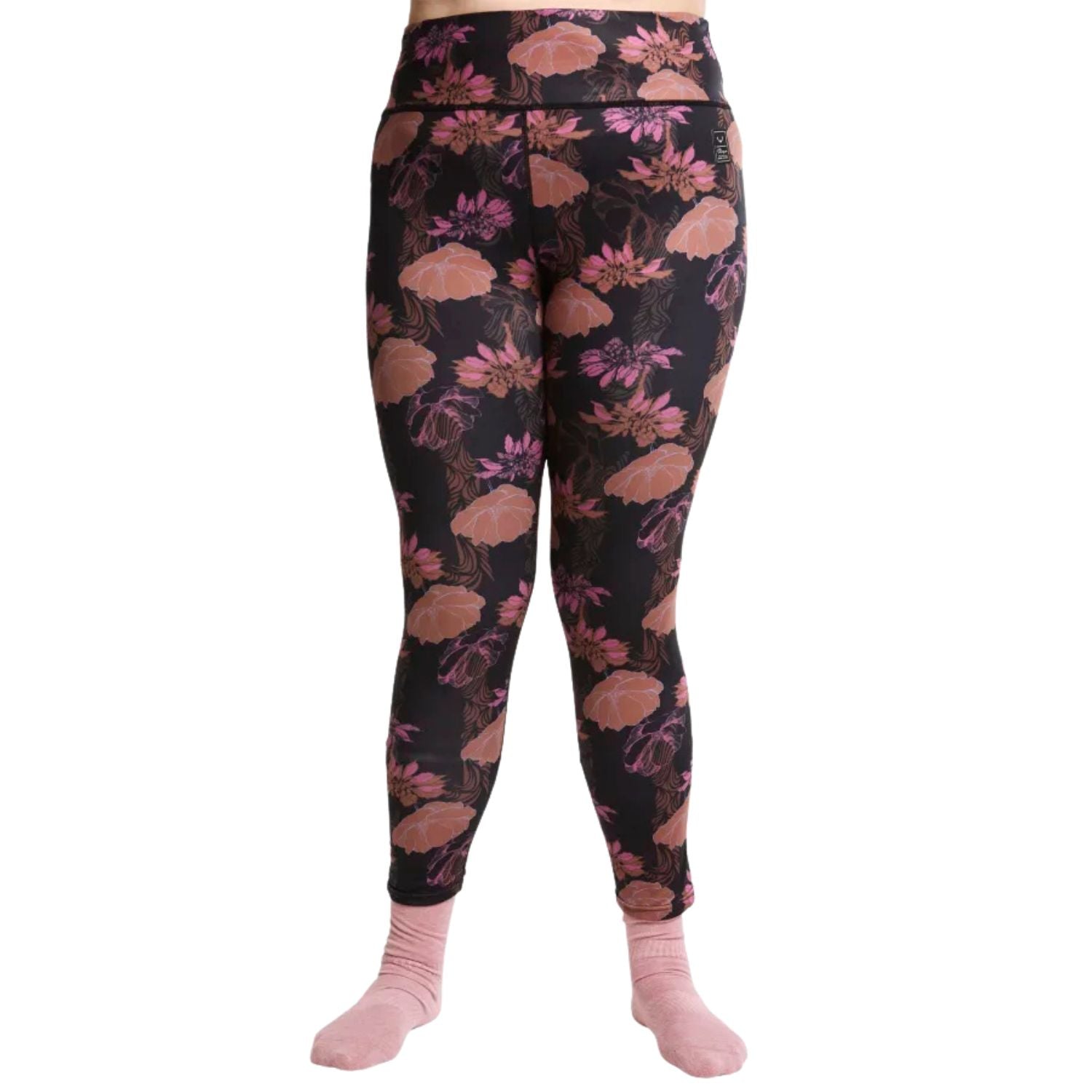 CLEARANCE - Rojo Tranquility 7/8 Womens Thermal Pants Bisque Bloom Sizes 3XL-5XL