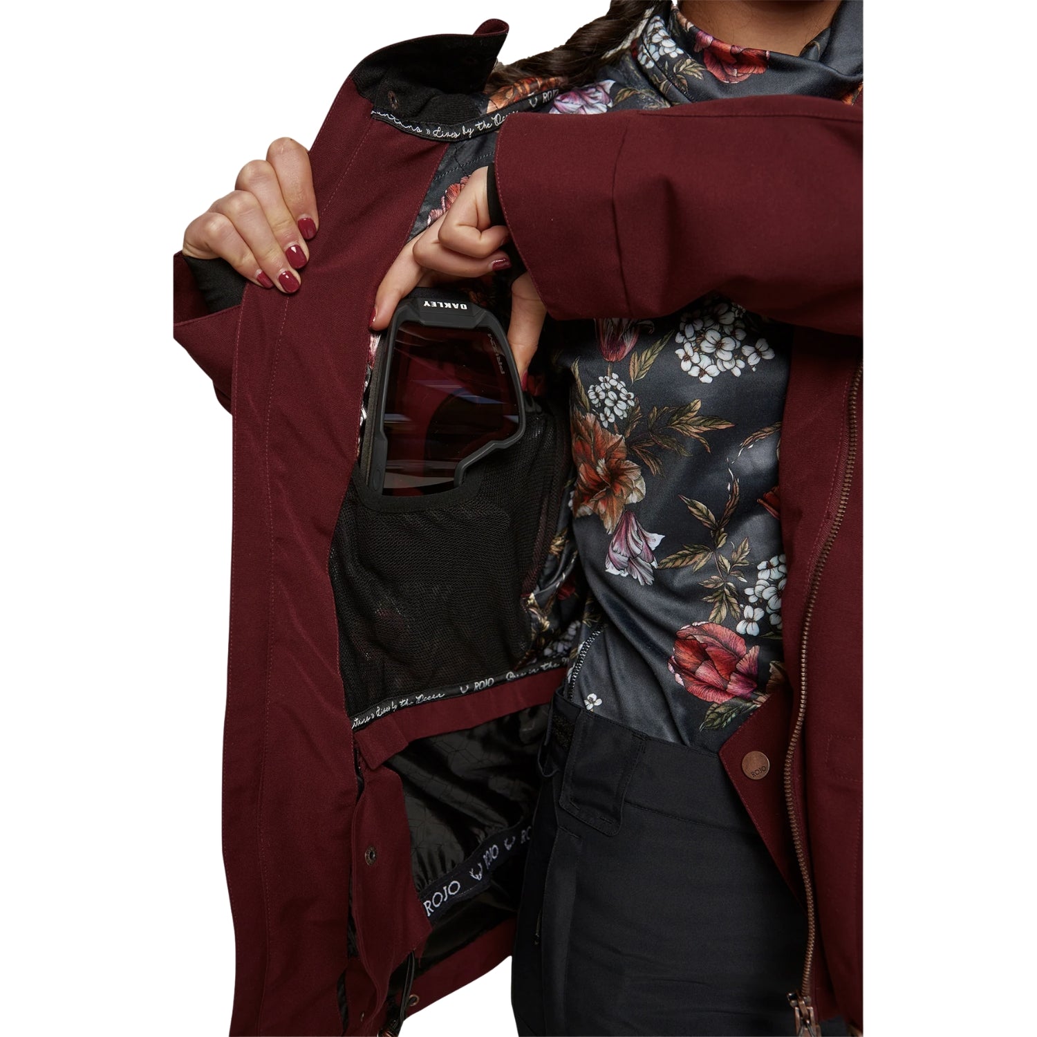 Rojo Wilder Women's Plus Size Ski Jacket Burgundy Size 4XL / Size 20-24