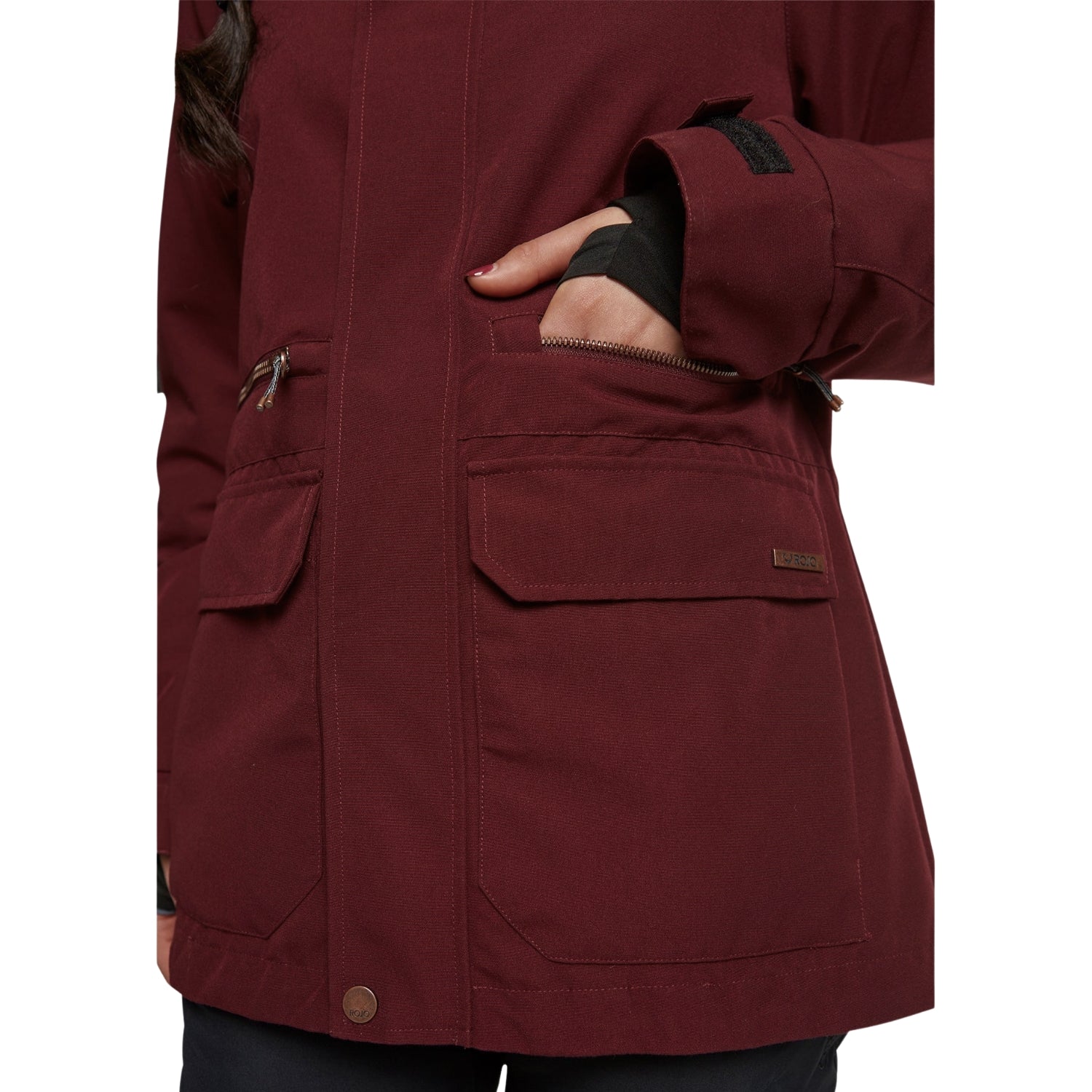 Rojo Wilder Women's Plus Size Ski Jacket Burgundy Size 4XL / Size 20-24