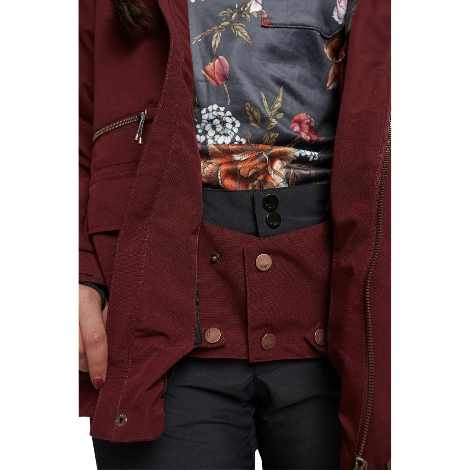 Rojo Wilder Women's Plus Size Ski Jacket Burgundy Size 4XL / Size 20-24