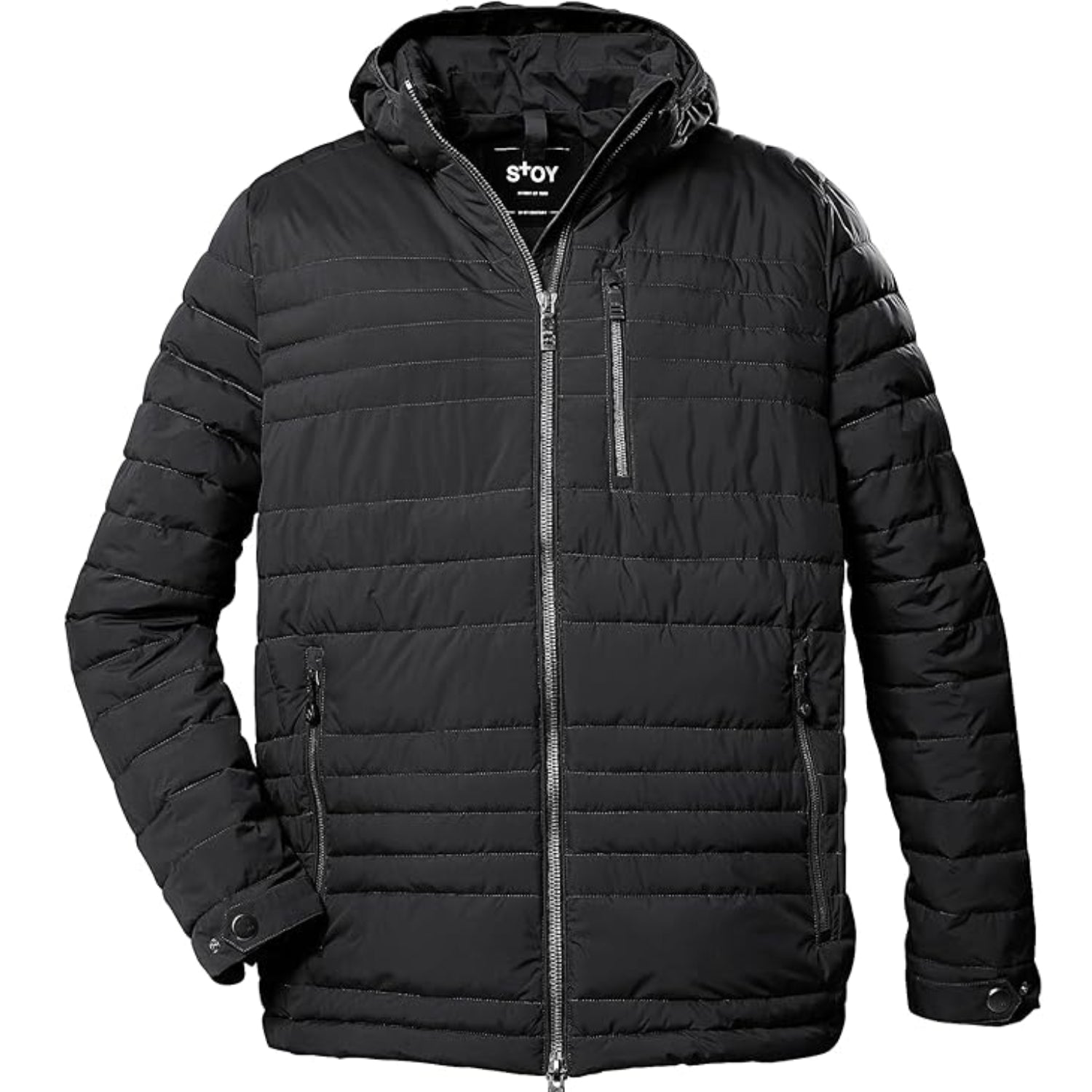 Stoy Hugo Men’s Big and Tall Puffer Jacket Black Blue Sizes 3XL-6XL