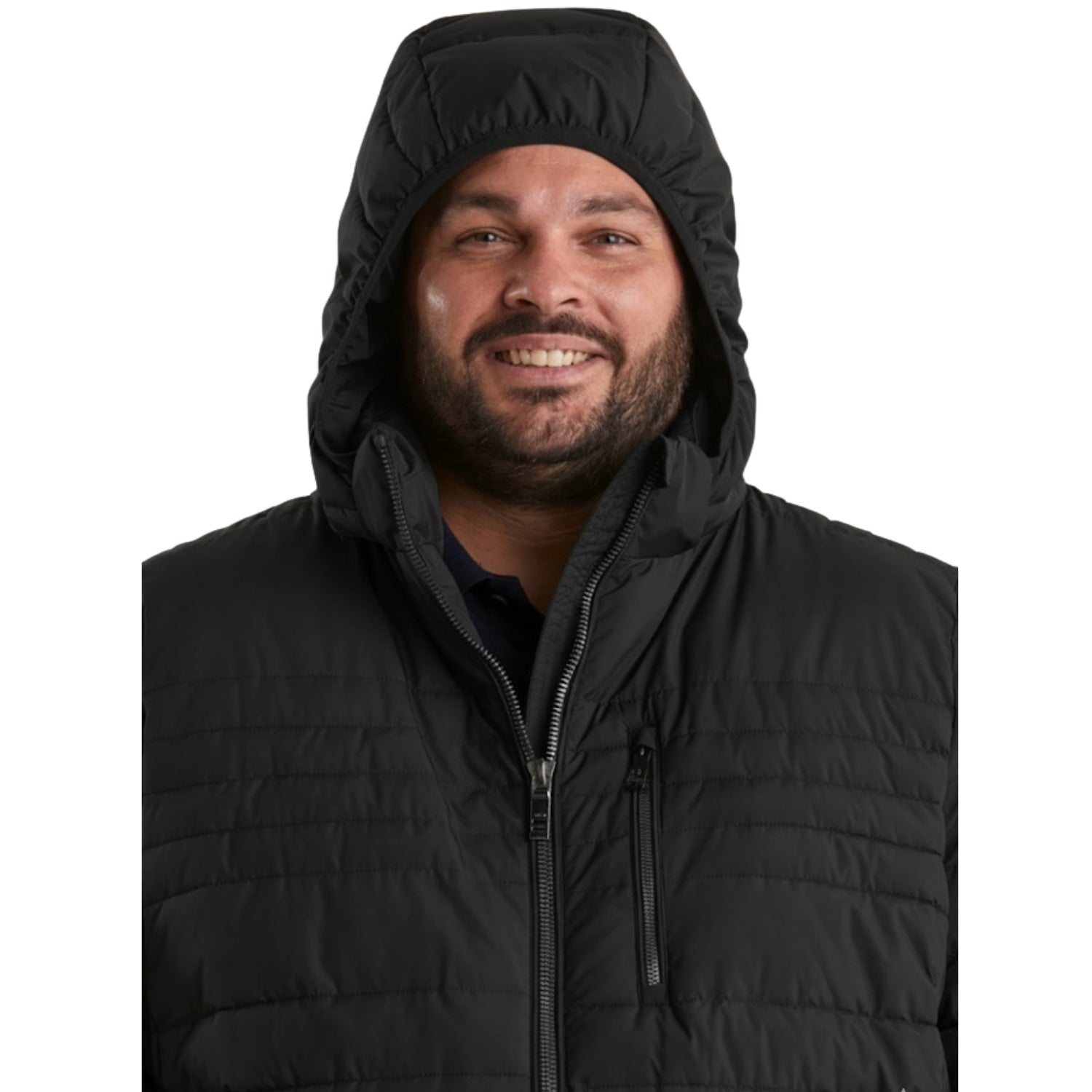 Stoy Hugo Men’s Big and Tall Puffer Jacket Black Blue Sizes 3XL-6XL