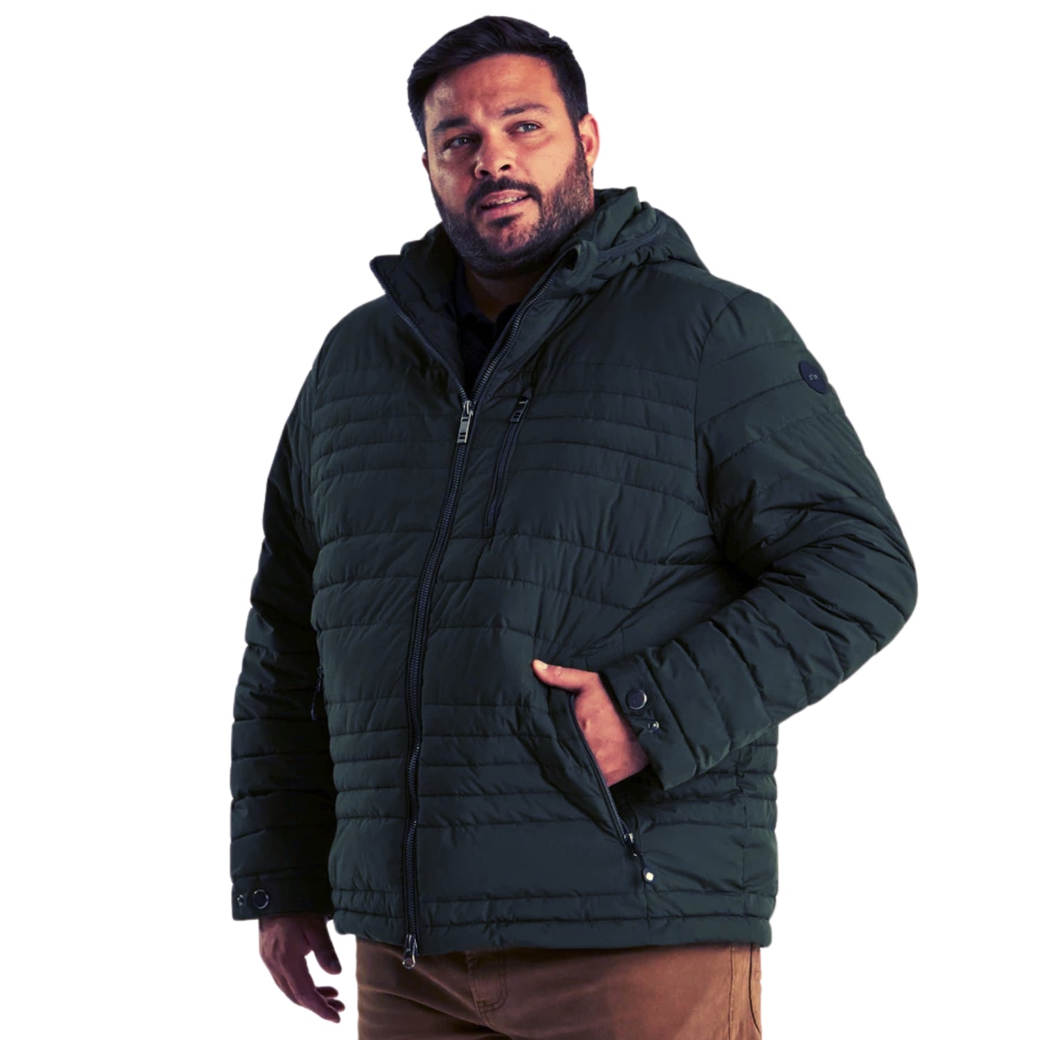 STOY Hugo Men’s Big and Tall Puffer Jacket Black Blue Sizes 3XL-6XL